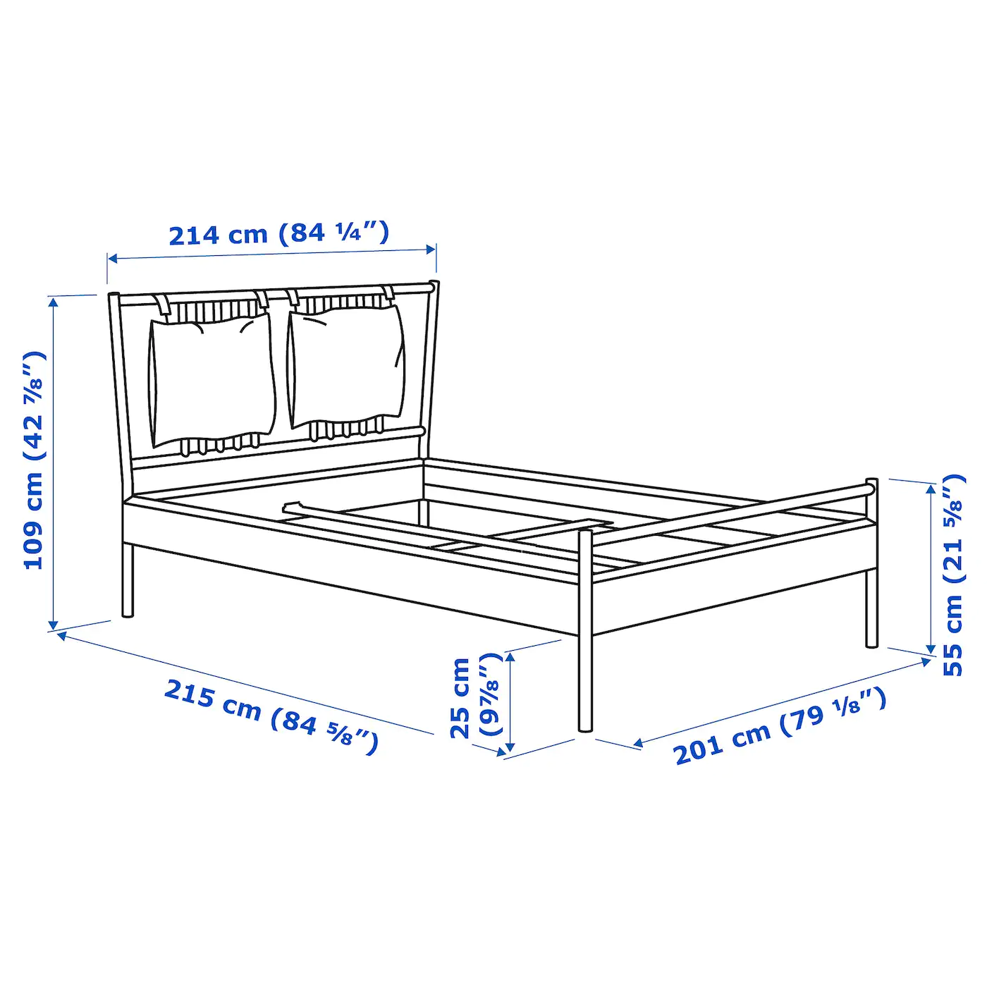 IKEA BJÖRKSNÄS Bed Frame Birch/Luröy King - Image 10
