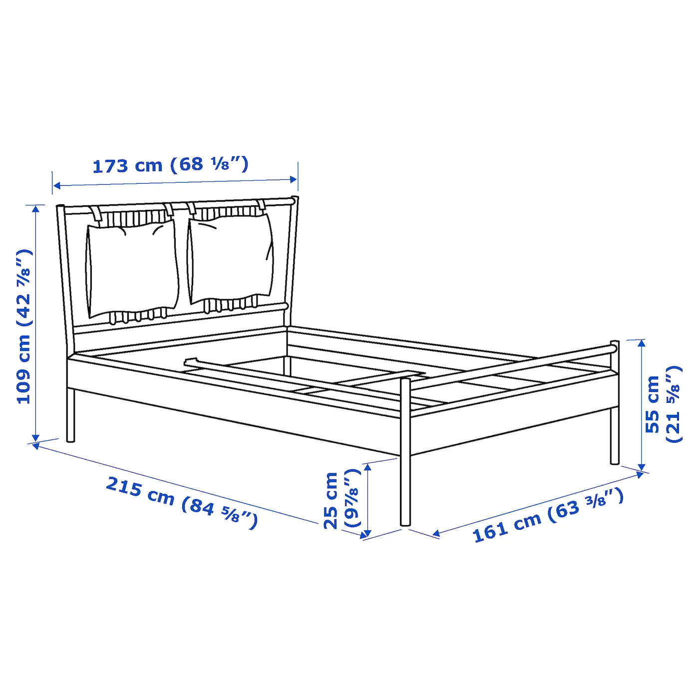 IKEA BJÖRKSNÄS Bed Frame Birch/Luröy Queen - Image 10