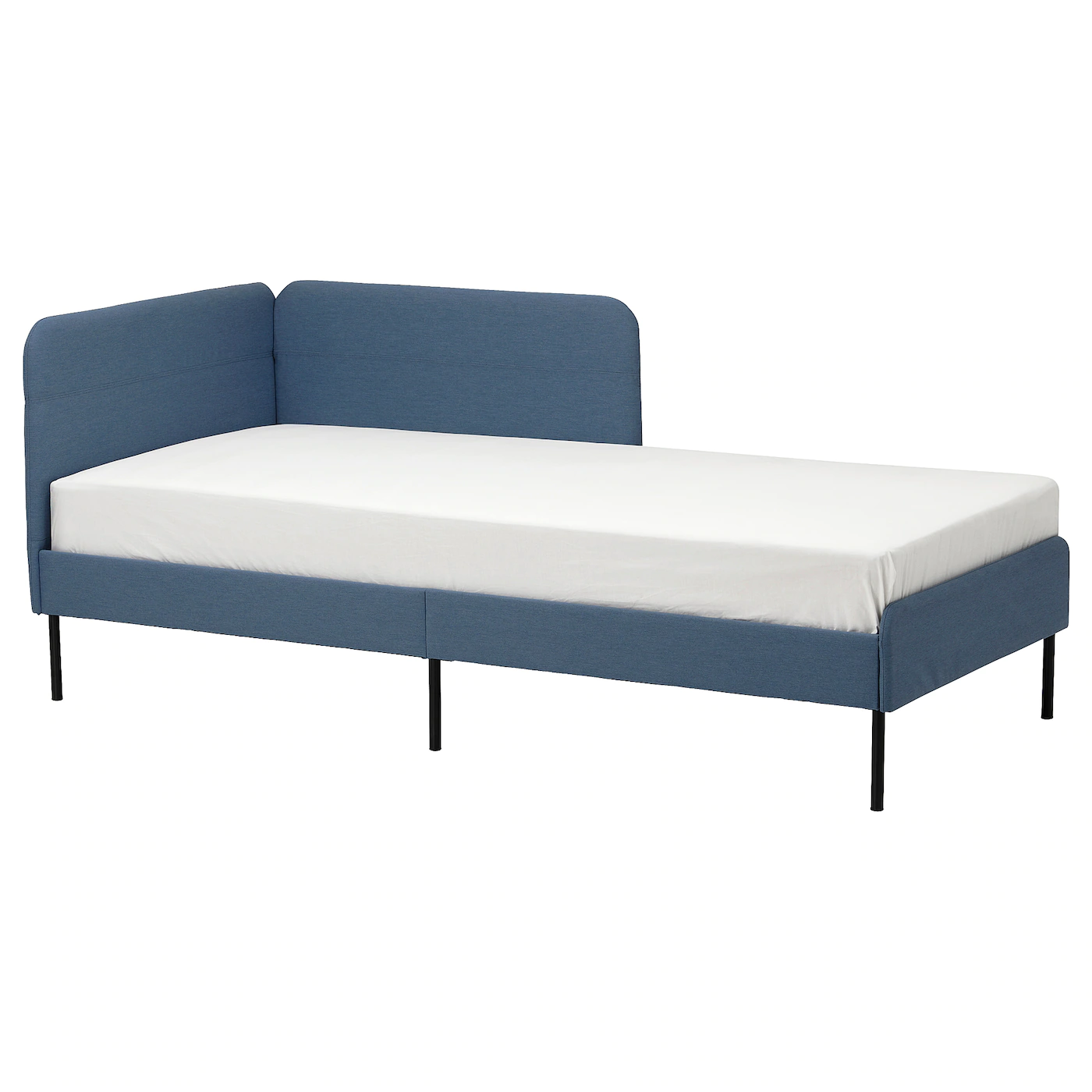 IKEA BLÅKULLEN Uph Bed Frame With Corner Headboard Knisa Medium Blue Twin