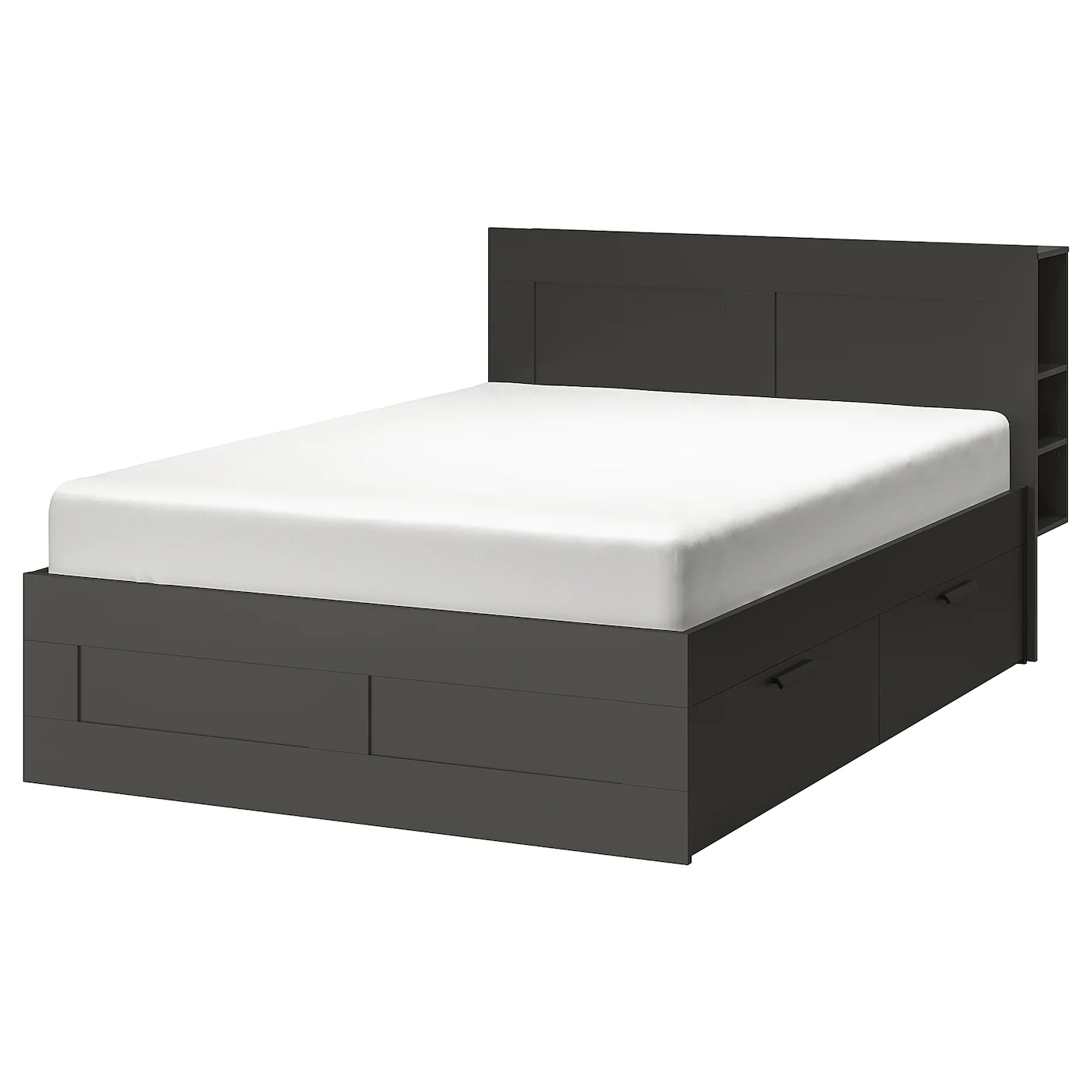 IKEA BRIMNES Bed Frame With Storage & Headboard Black/Luröy King - Image 9