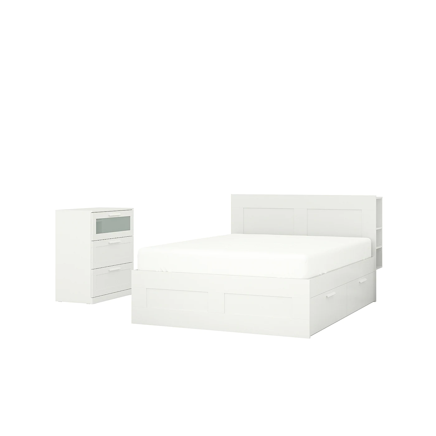 IKEA BRIMNES Bedroom Furniture, Set Of 2 White Full