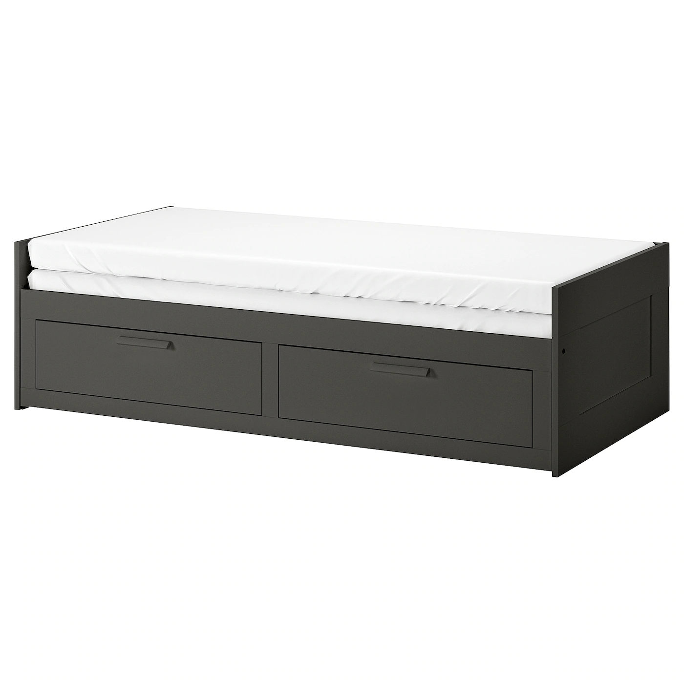 IKEA BRIMNES Daybed Frame With 2 Drawers Gray Twin