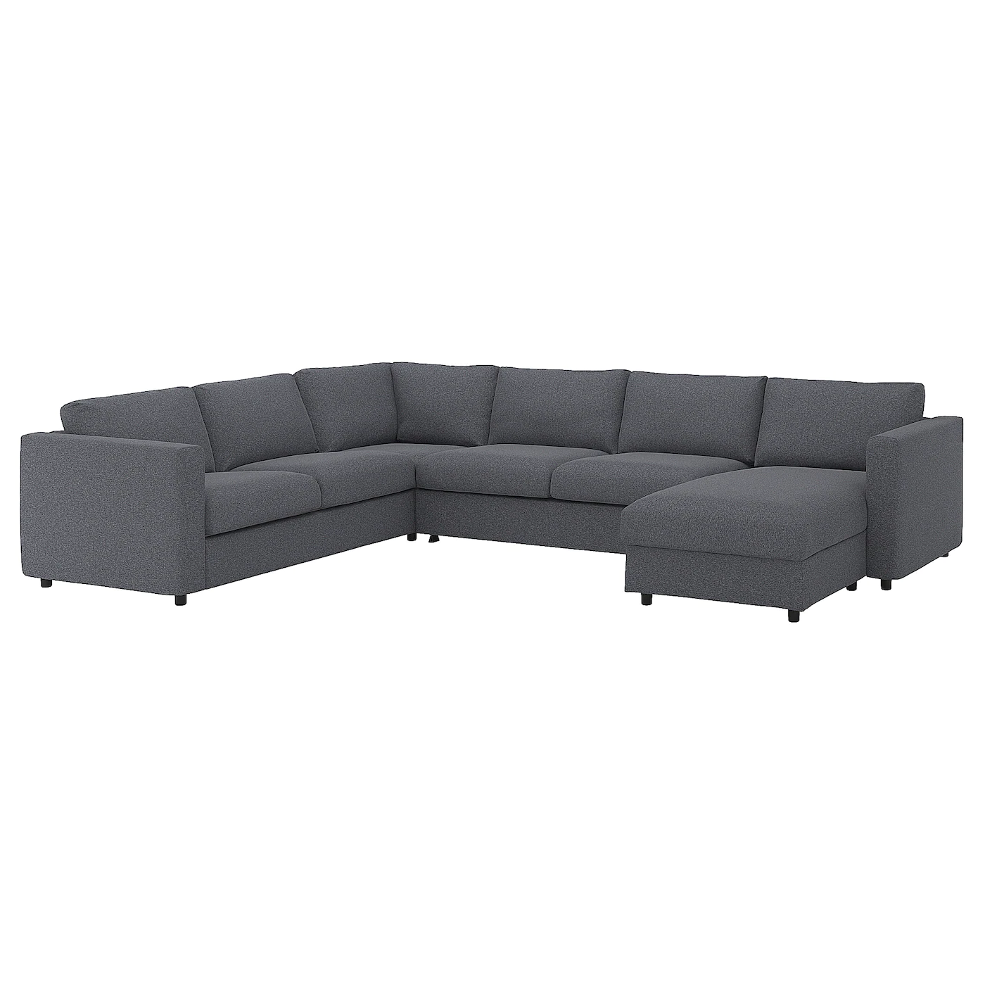 IKEA FINNALA Corner Sleeper Sofa, 5seat With Chaise/Gunnared Medium Gray