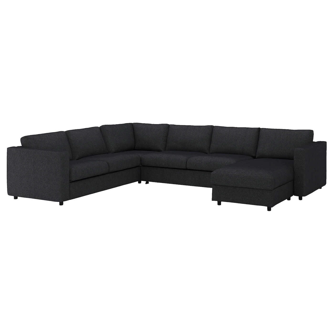 IKEA FINNALA Corner Sleeper Sofa, 5seat With Chaise/Tallmyra Black/gray