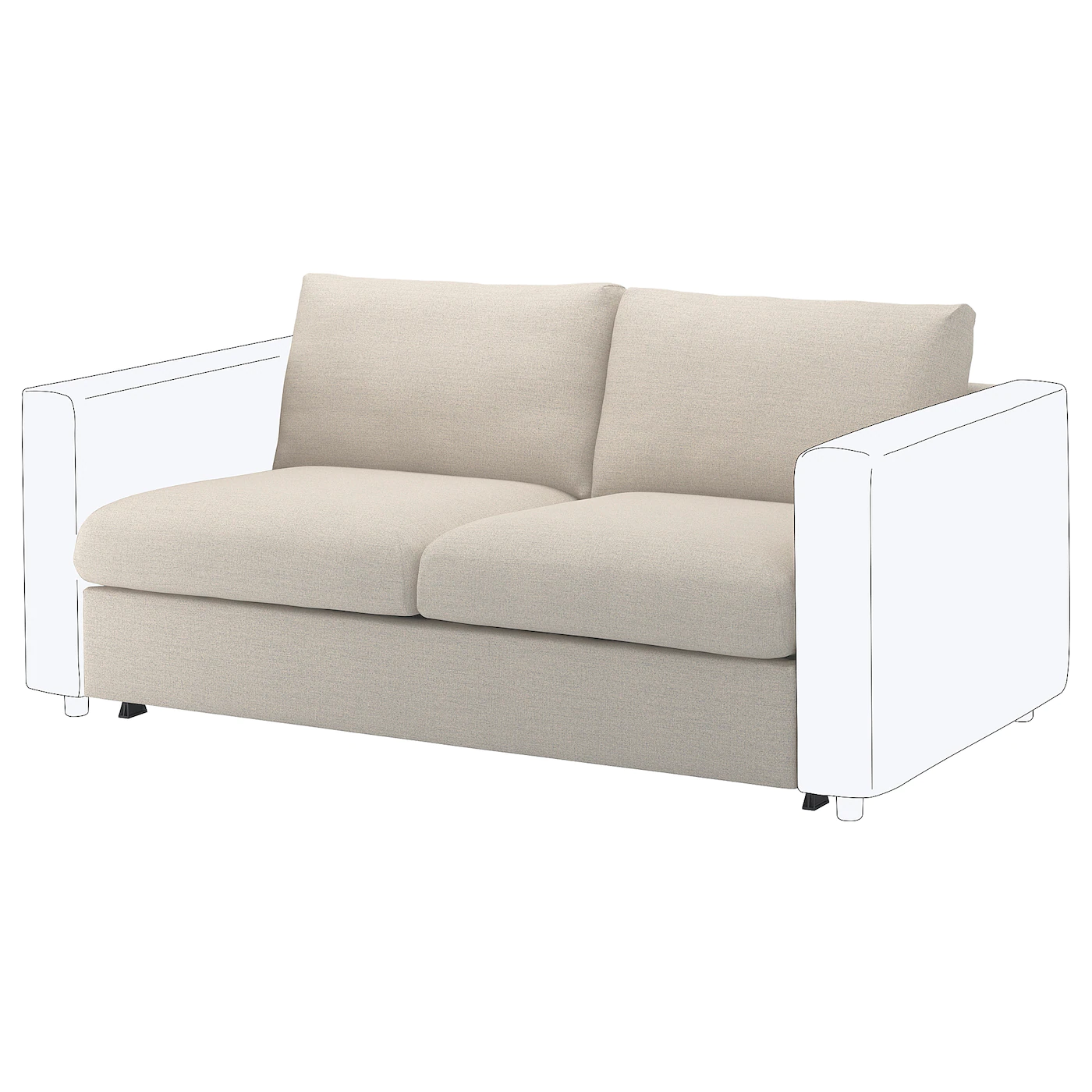 IKEA FINNALA Loveseat Sleeper Section Tallmyra Beige - Image 4