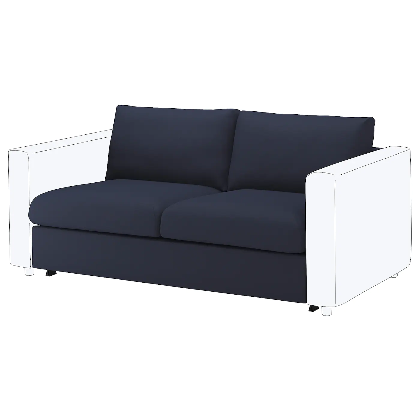 IKEA FINNALA Loveseat Sleeper Section Orrsta Blackblue