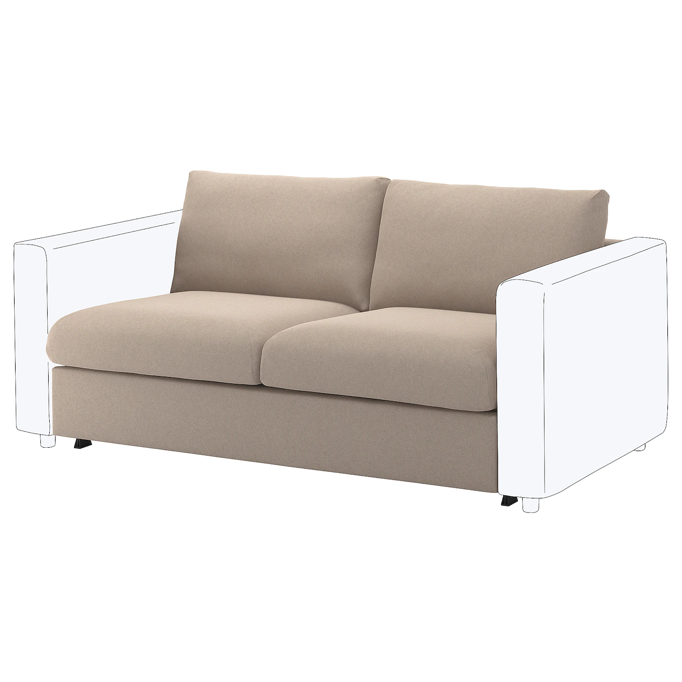 IKEA FINNALA Loveseat Sleeper Section Tallmyra Beige