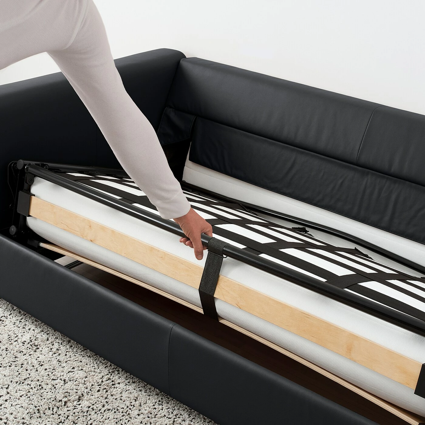 IKEA FINNALA Sleeper Sofa Grann/Bomstad Black - Image 4