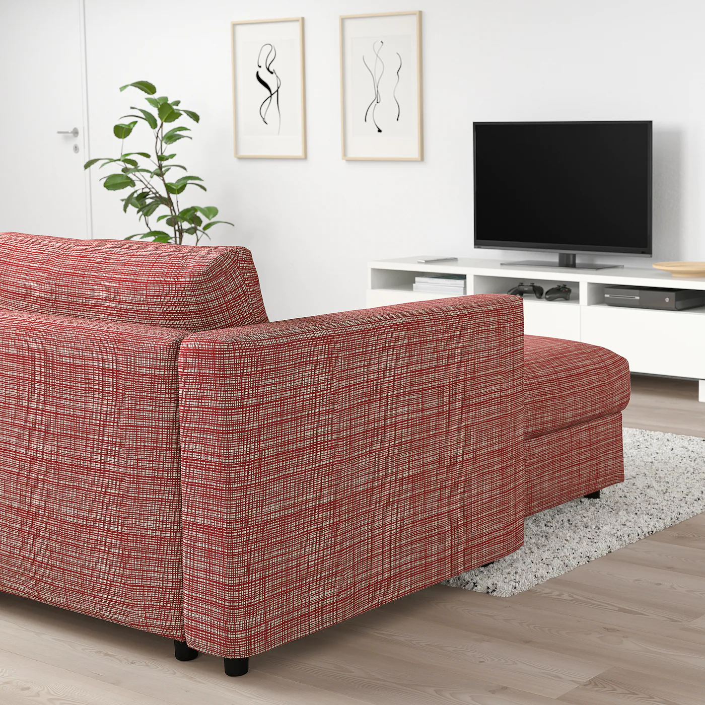 IKEA FINNALA Sleeper Sofa With Chaise/Dalstorp Multicolor - Image 4