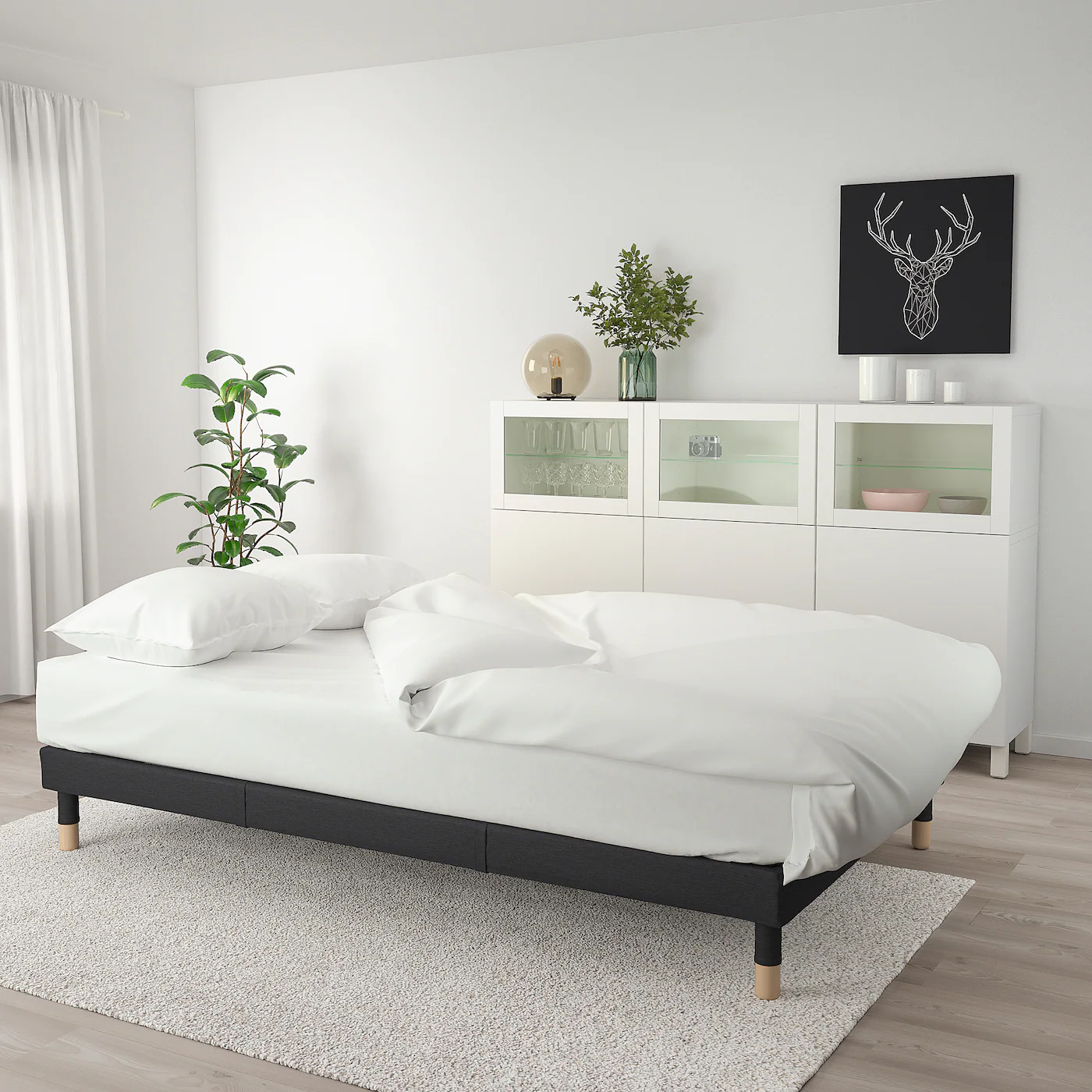 IKEA FLOTTEBO Sleeper Sofa Vissle Dark Gray 47 1/4 " - Image 3