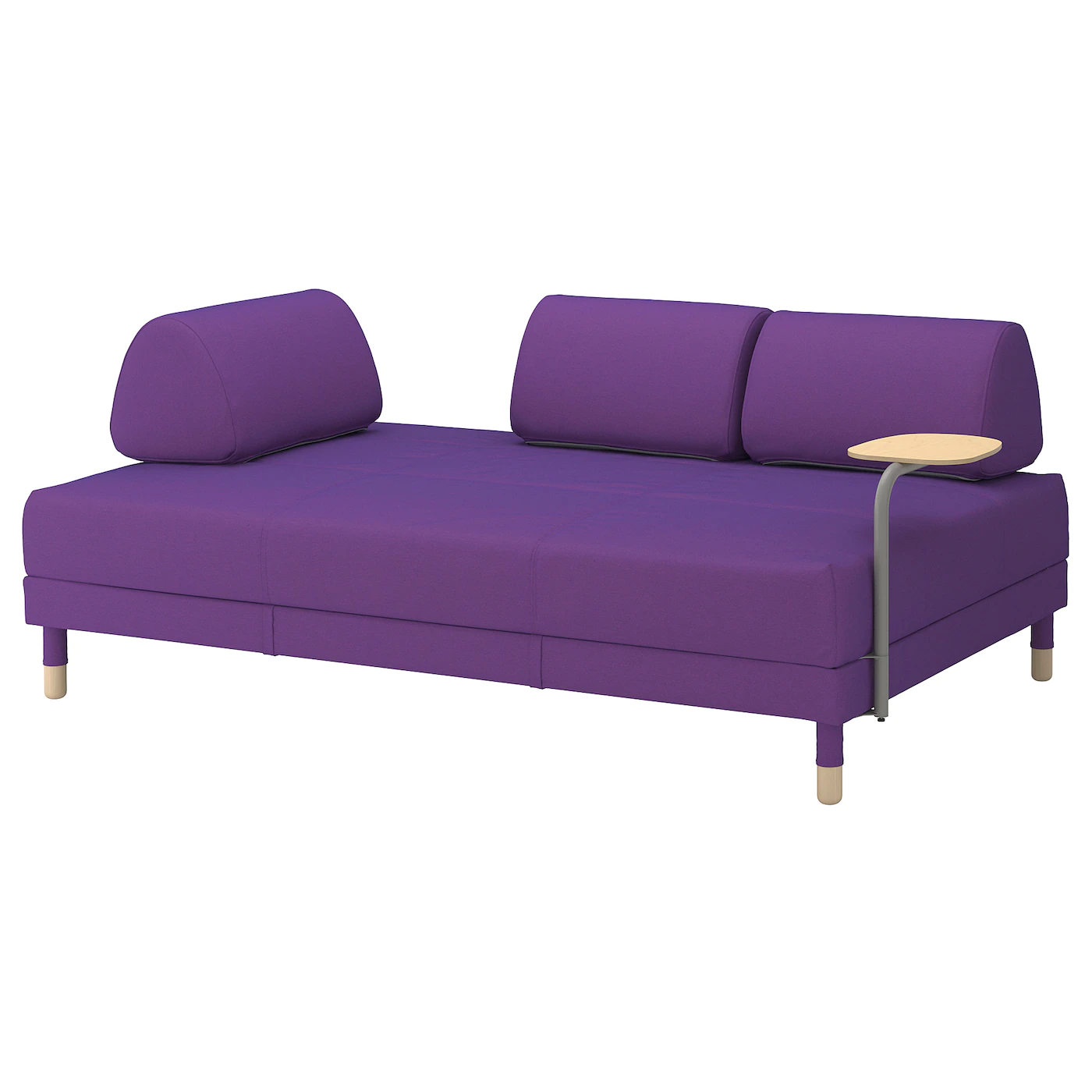 IKEA FLOTTEBO Sleeper Sofa With Side Table Vissle Purple 47 1/4 "