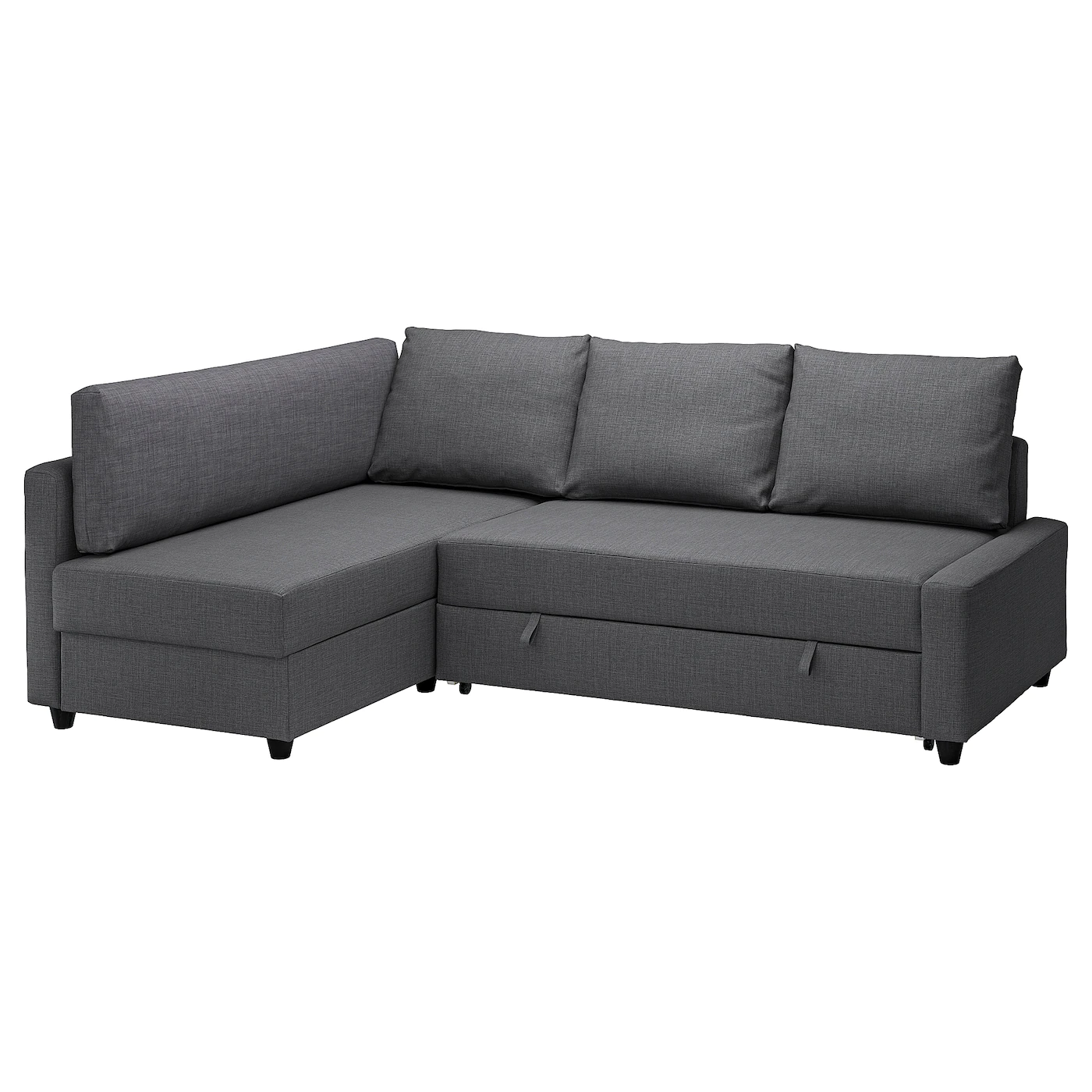 IKEA FRIHETEN / KLAGSHAMN Sleeper Sectional,3 Seat W/storage Skiftebo Dark Gray