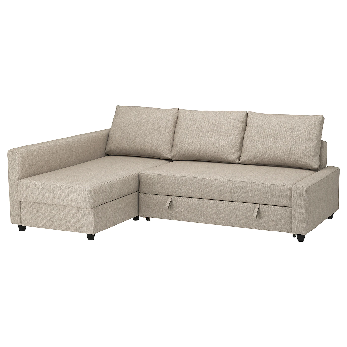 IKEA FRIHETEN Sleeper Sectional,3 Seat W/storage Hyllie Beige
