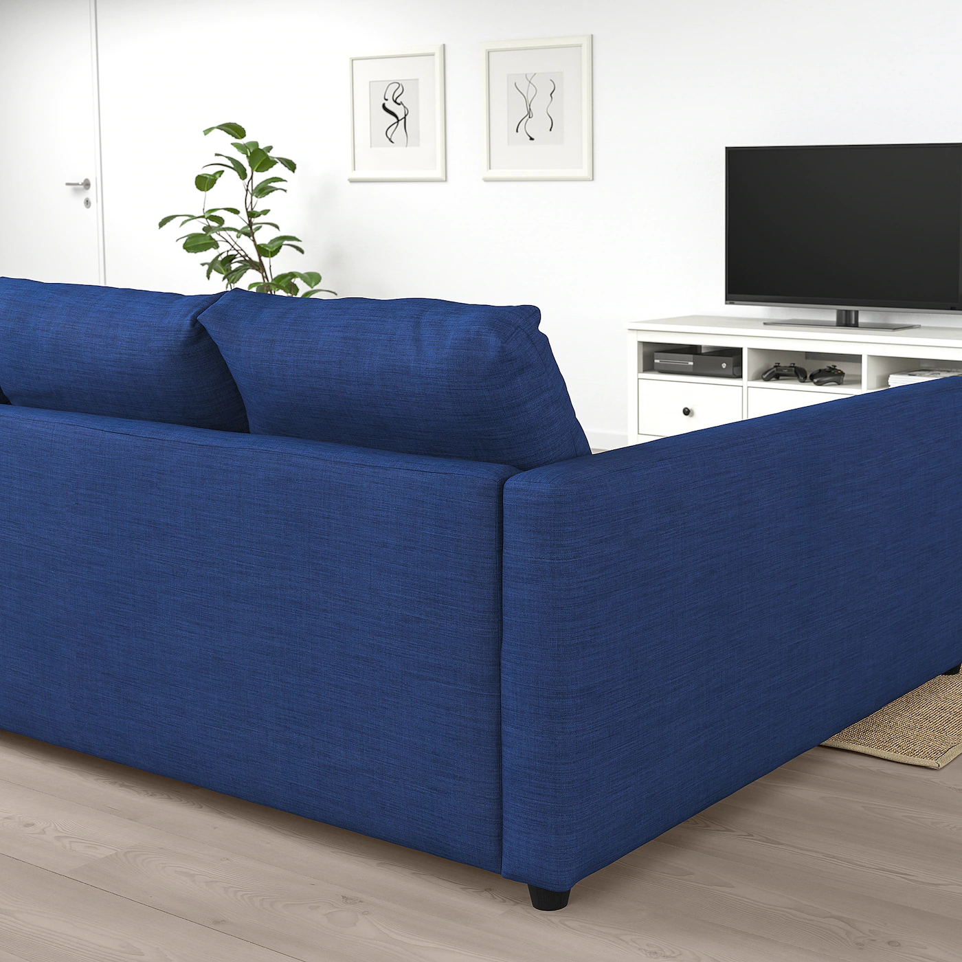 IKEA FRIHETEN Sleeper Sectional,3 Seat W/storage Skiftebo Blue - Image 6