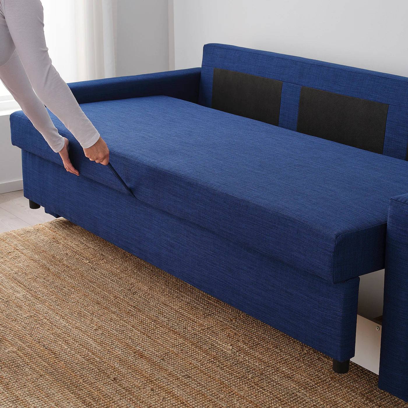 IKEA FRIHETEN Sleeper Sofa Skiftebo Blue - Image 6