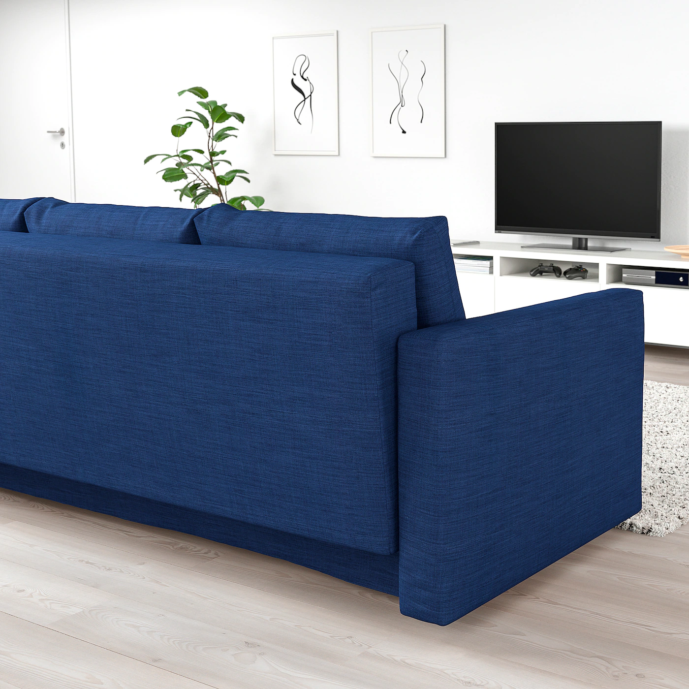 IKEA FRIHETEN Sleeper Sofa Skiftebo Blue - Image 4