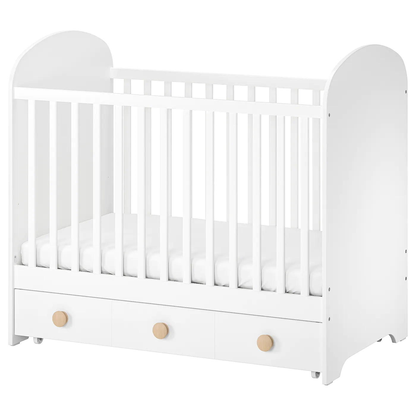 IKEA GONATT Crib With Drawer White 27 1/2x52 "