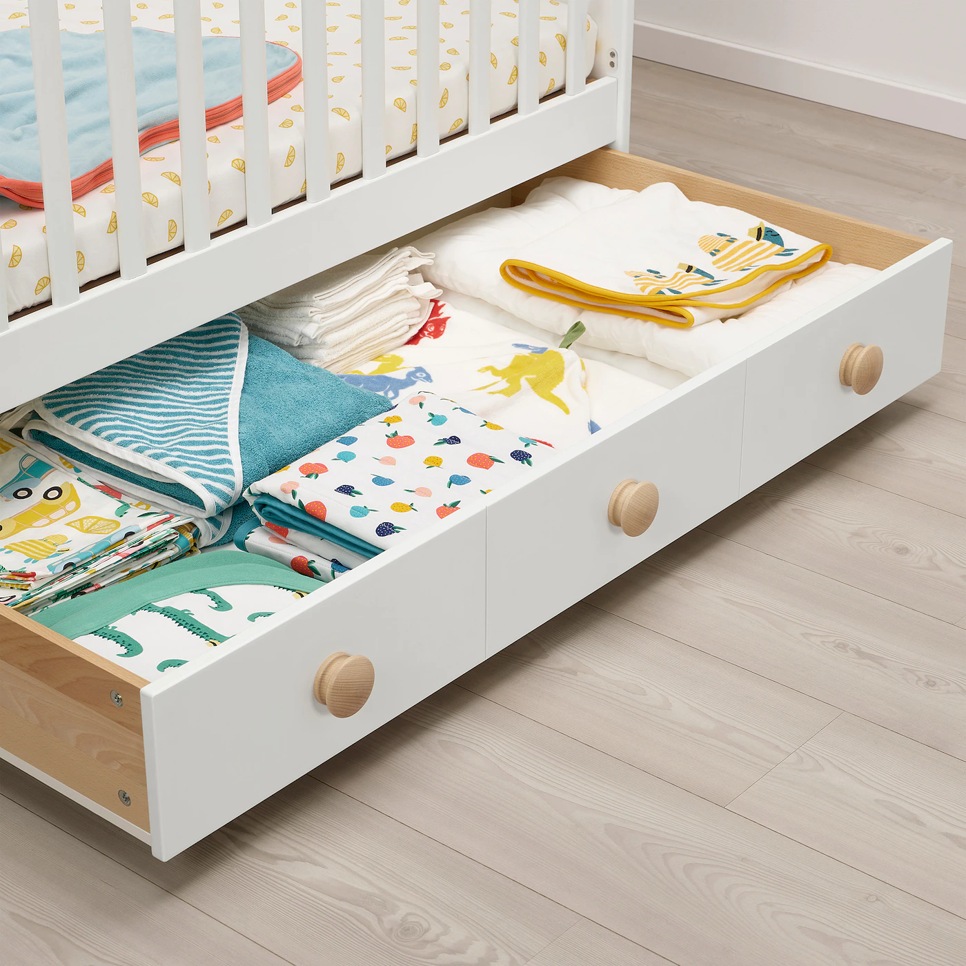 IKEA GONATT Crib With Drawer White 27 1/2x52 " - Image 5
