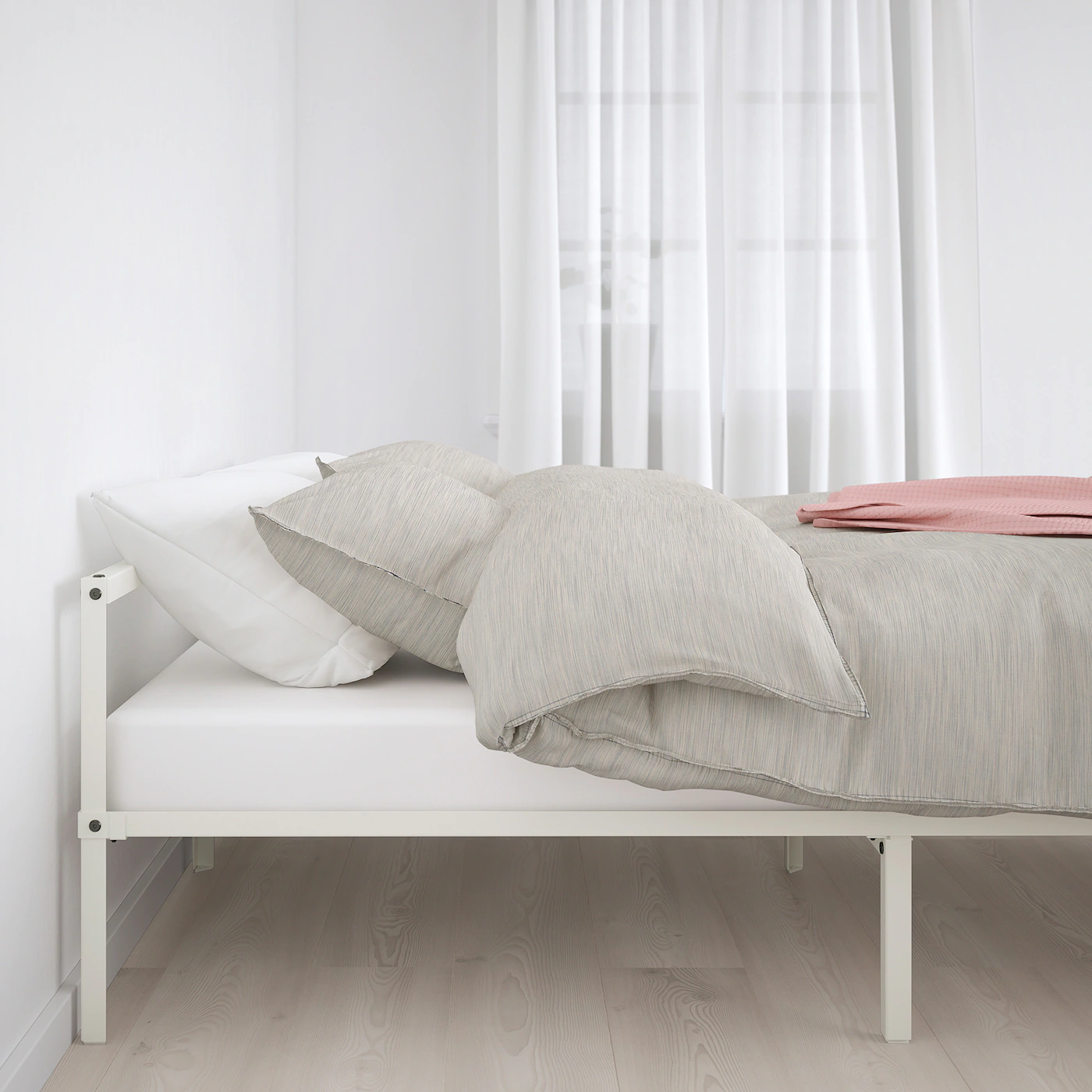 IKEA GRIMSBU Bed Frame White/Luröy Queen - Image 3