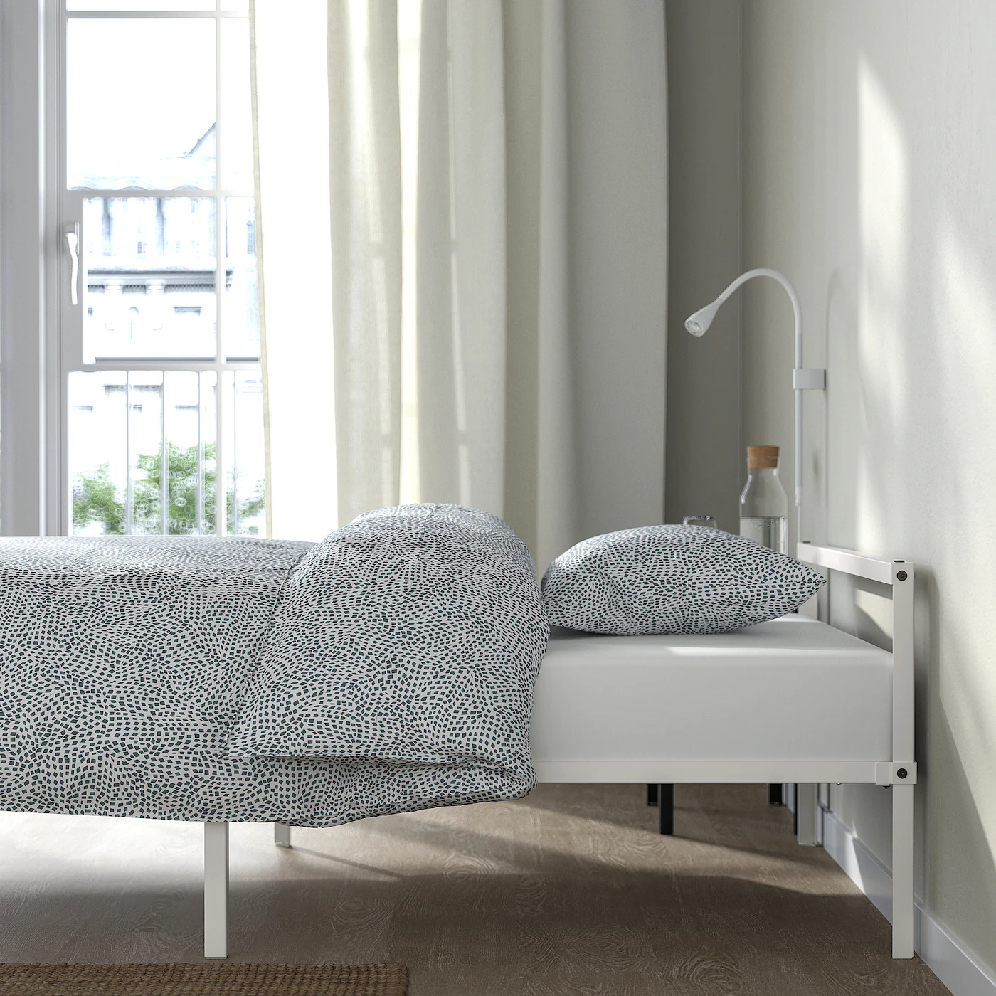 IKEA GRIMSBU Bed Frame White/Luröy Twin - Image 3