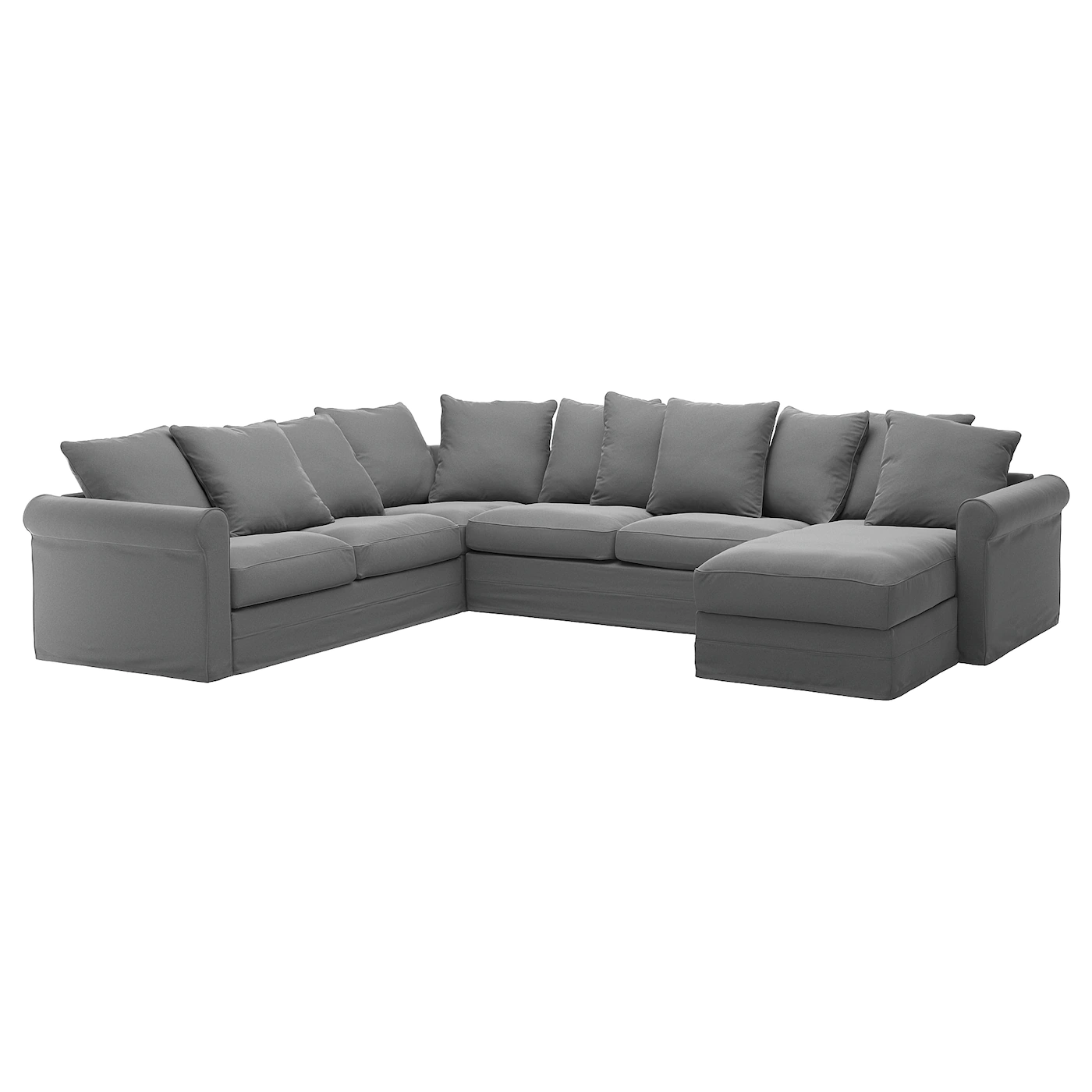 IKEA HÄRLANDA Corner Sleeper Sofa, 5seat With Chaise/Ljungen Medium Gray