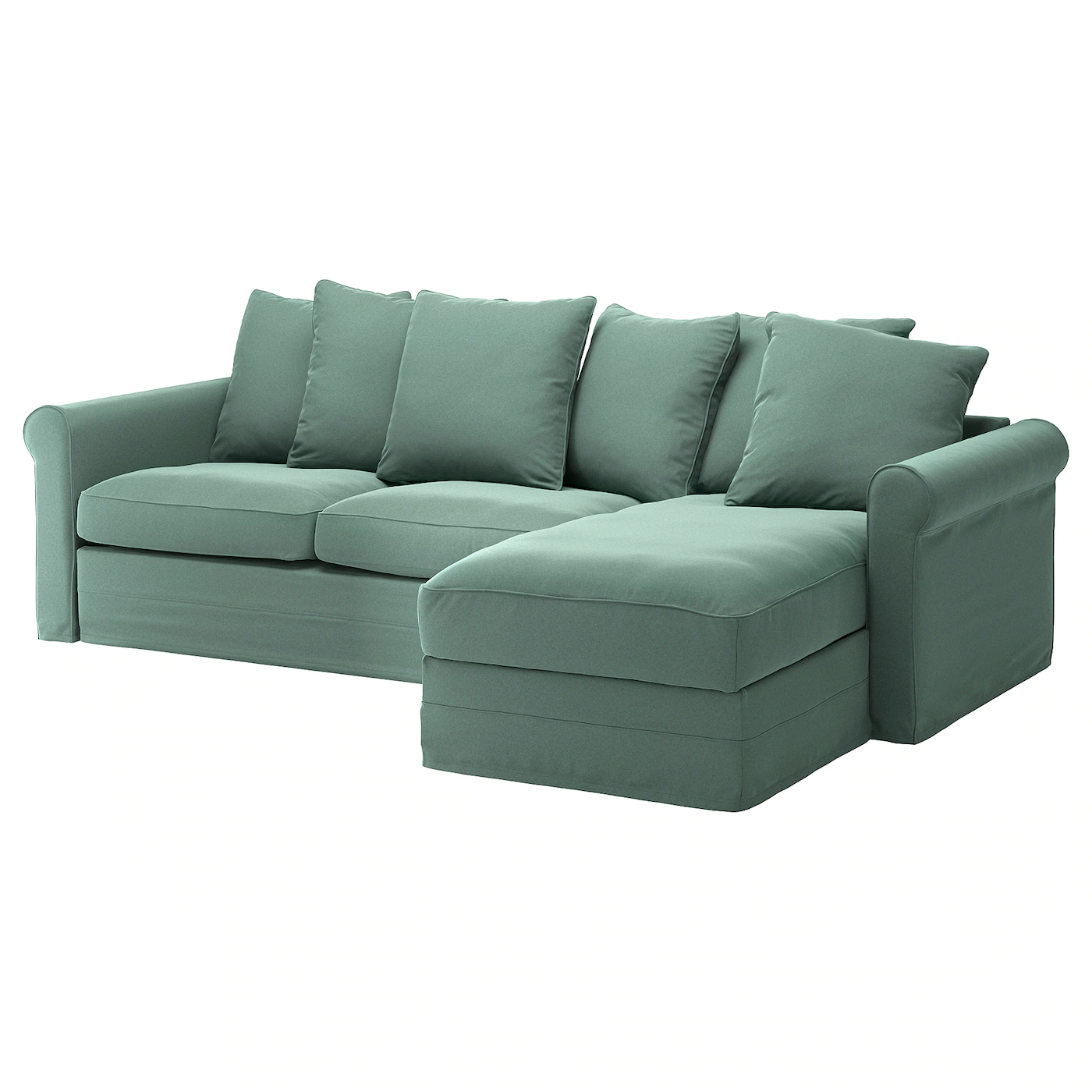 IKEA HÄRLANDA Sleeper Sofa With Chaise/Ljungen Light Green