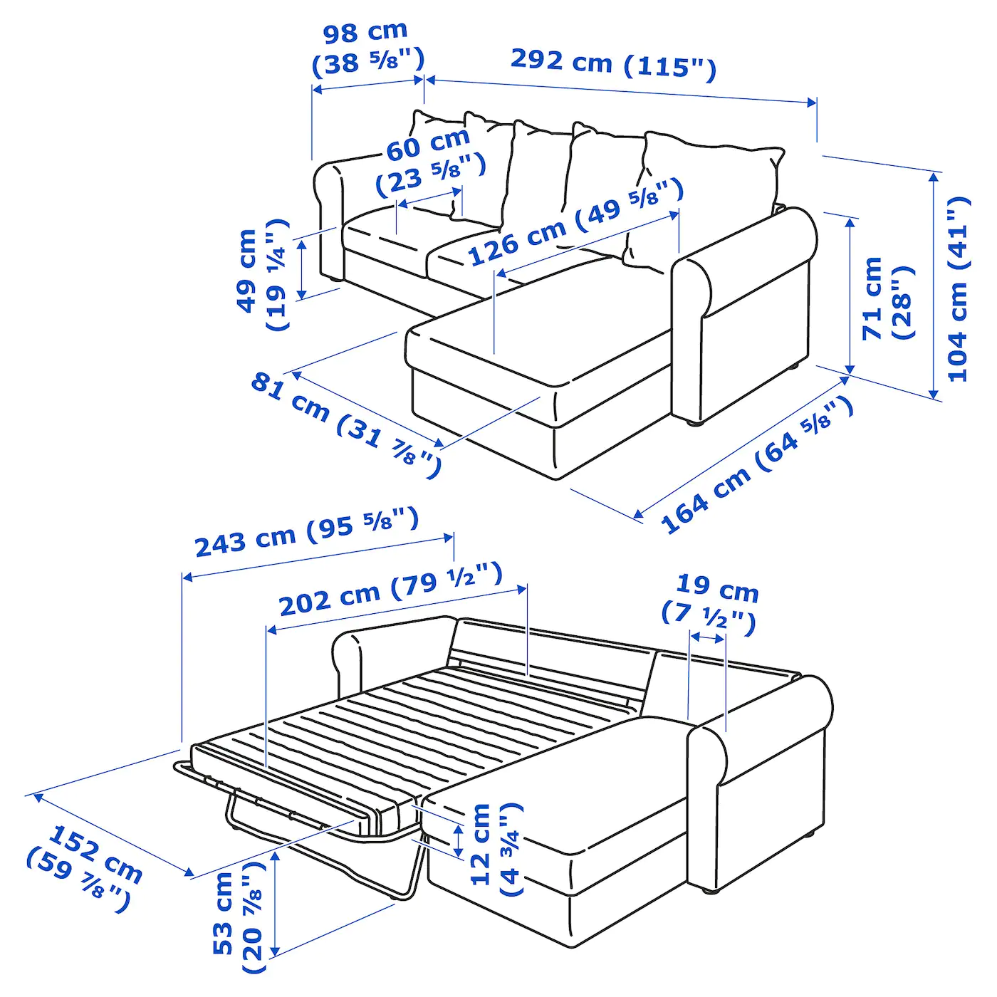IKEA HÄRLANDA Sleeper Sofa With Chaise/Ljungen Light Green - Image 10