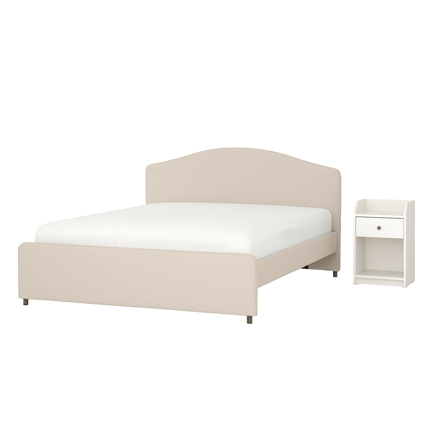 IKEA HAUGA Bedroom Furniture, Set Of 2 Lofallet Beige/white Full