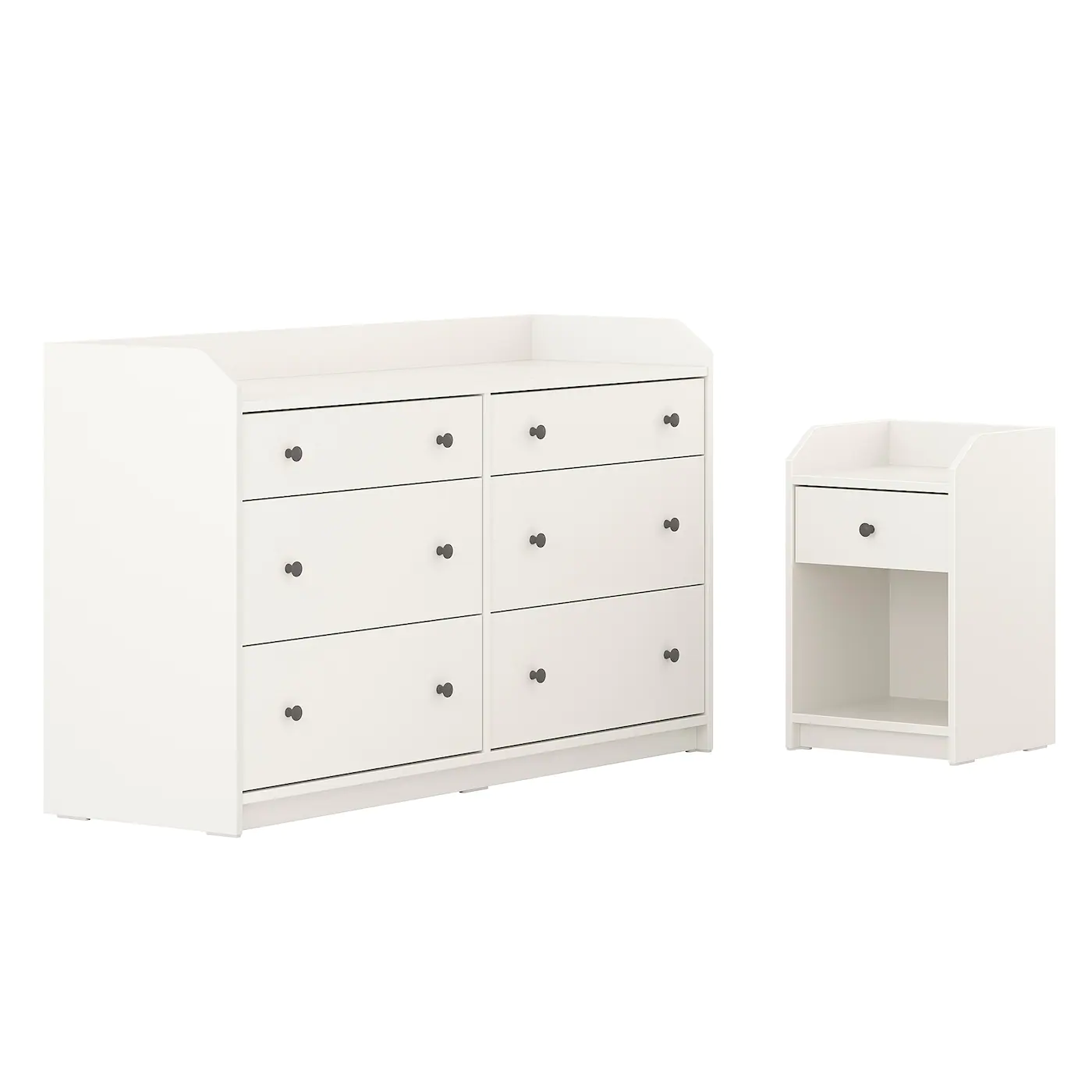 IKEA HAUGA Bedroom Furniture, Set Of 2 White