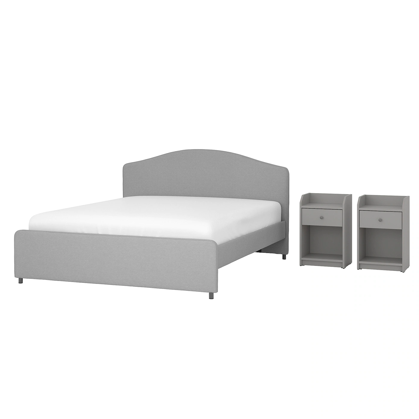 IKEA HAUGA Bedroom Furniture, Set Of 3 Vissle Gray Full