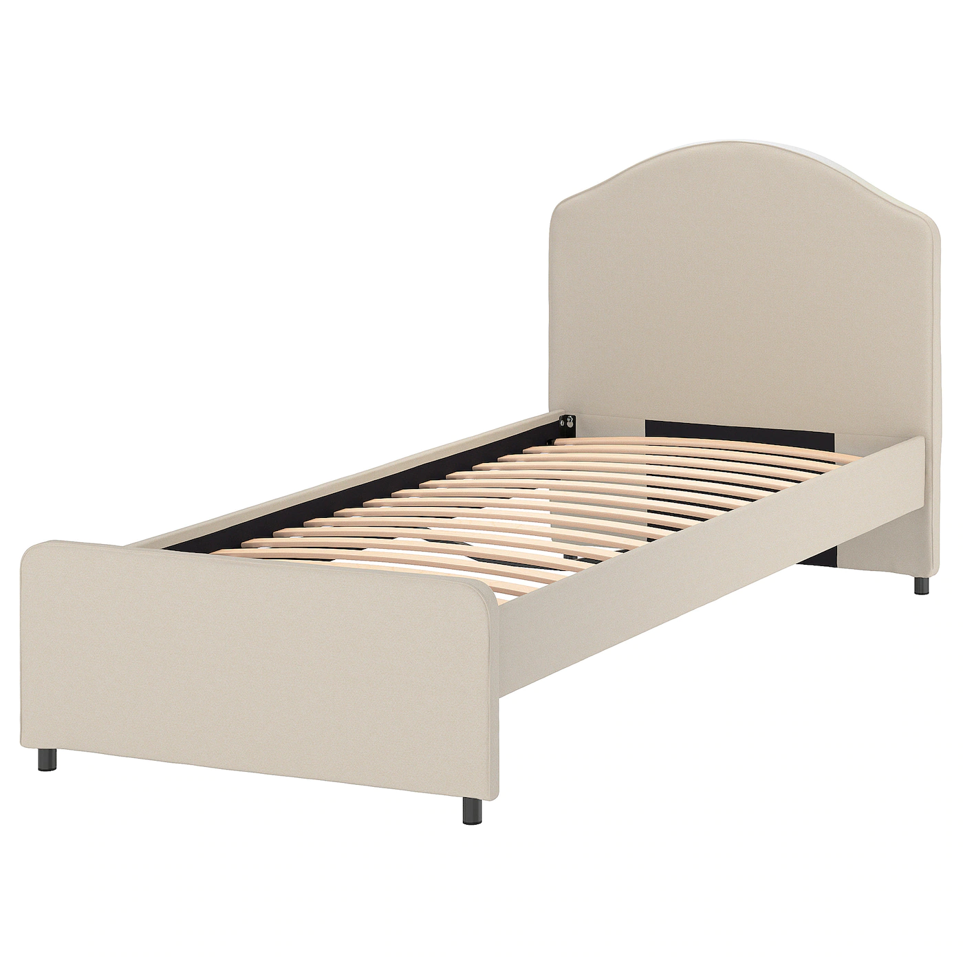 IKEA HAUGA Upholstered Bed Frame Lofallet Beige Twin - Image 6