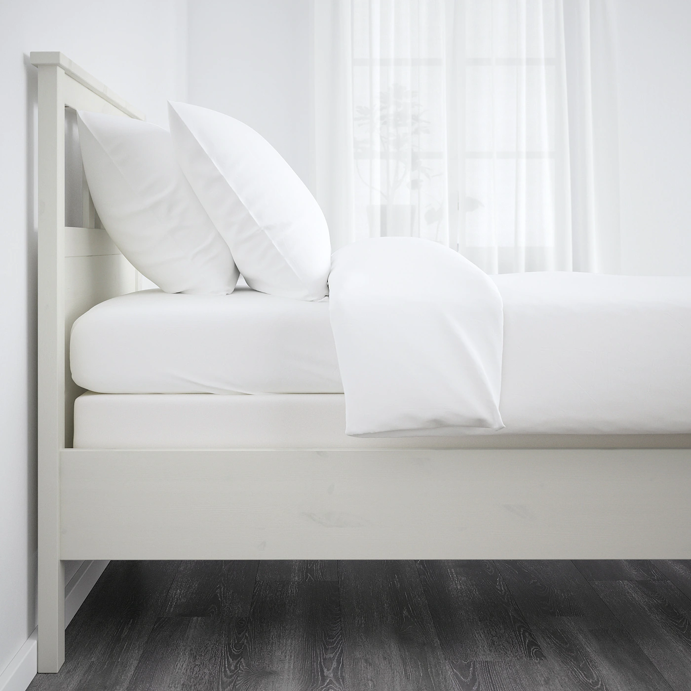 IKEA HEMNES Bed Frame White Stain/Espevär Twin - Image 3