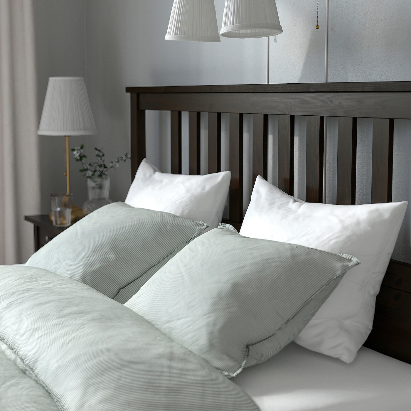 IKEA HEMNES Bed Frame With 4 Storage Boxes Blackbrown/Luröy Full - Image 4