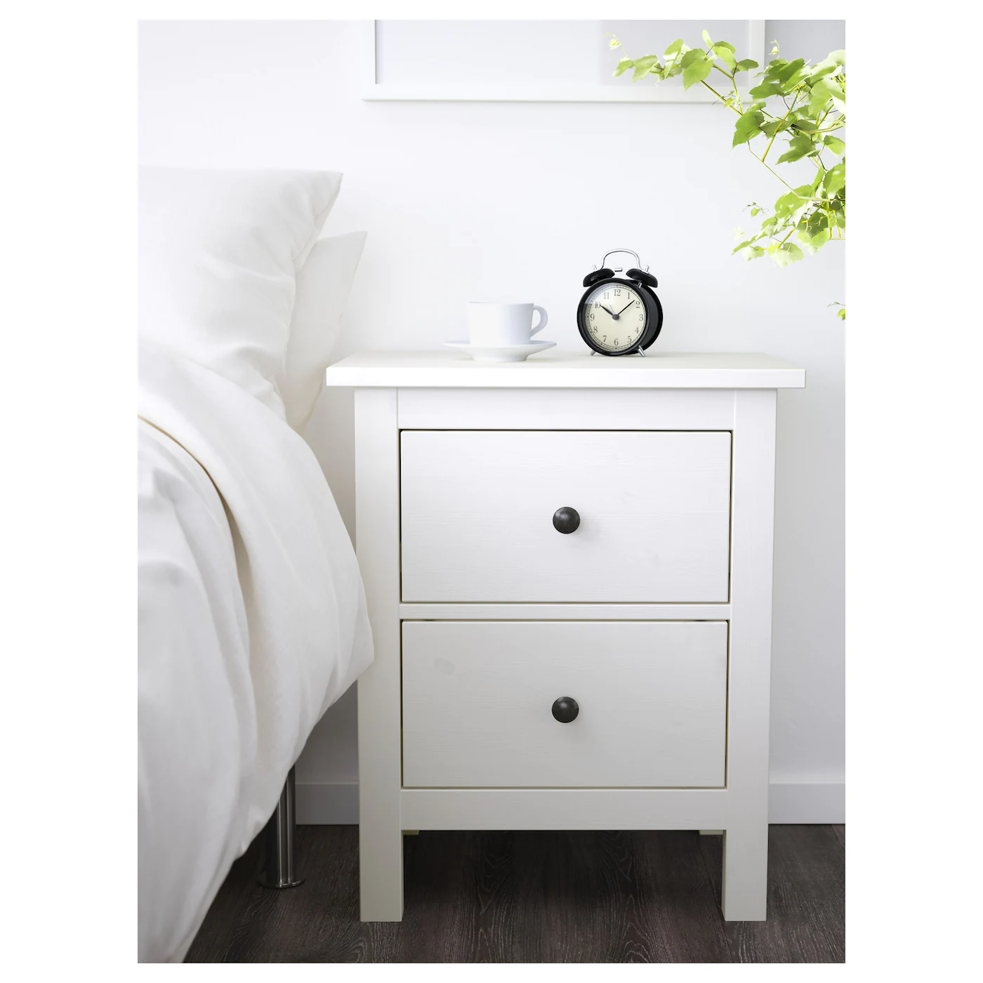 IKEA HEMNES Bedroom Furniture, Set Of 3 White Stain Twin - Image 4