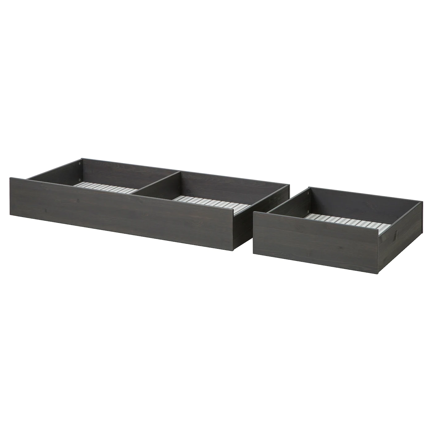 IKEA HEMNES Underbed Storage Box, Set Of 2 Dark Gray Stained Twin/Full