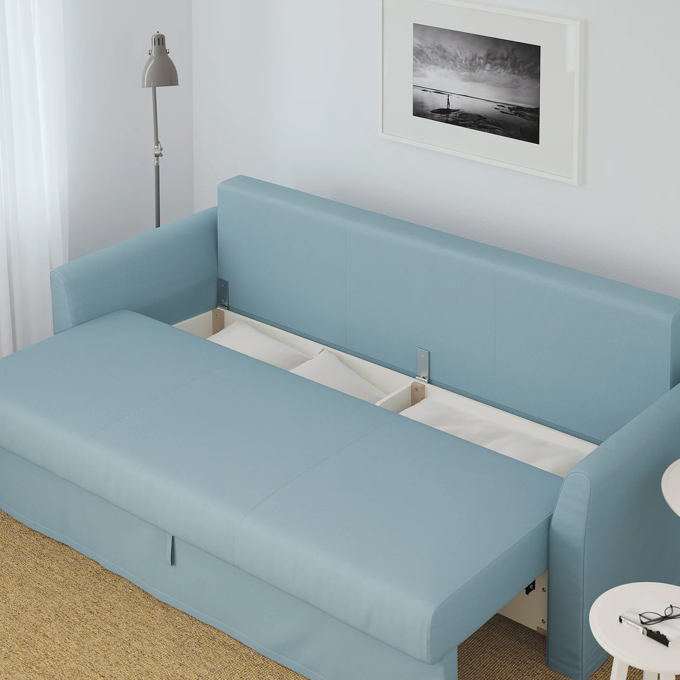 IKEA HOLMSUND Sleeper Sofa Orrsta Light Blue - Image 5