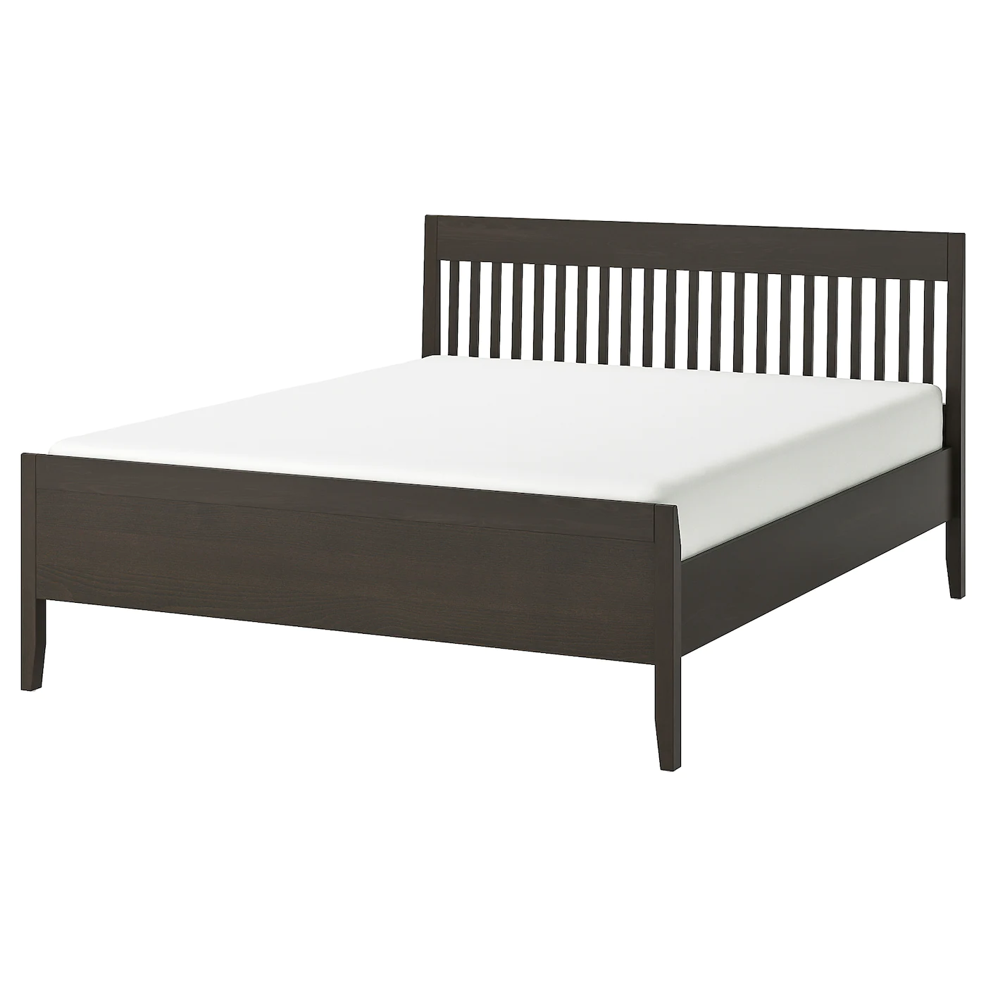 IKEA IDANÄS Bed Frame Dark Brown/Luröy King White