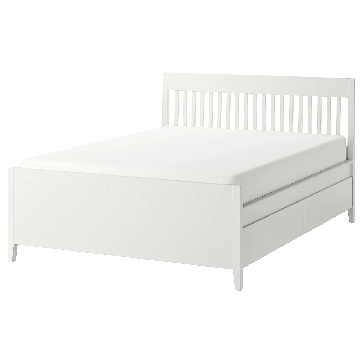 IKEA IDANÄS Bed Frame With Storage White/Luröy Full/Double