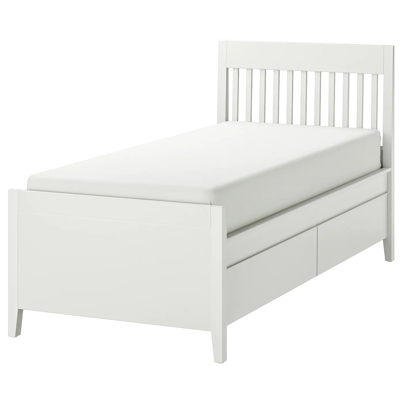 IKEA IDANÄS Bed Frame With Storage White/Luröy Twin