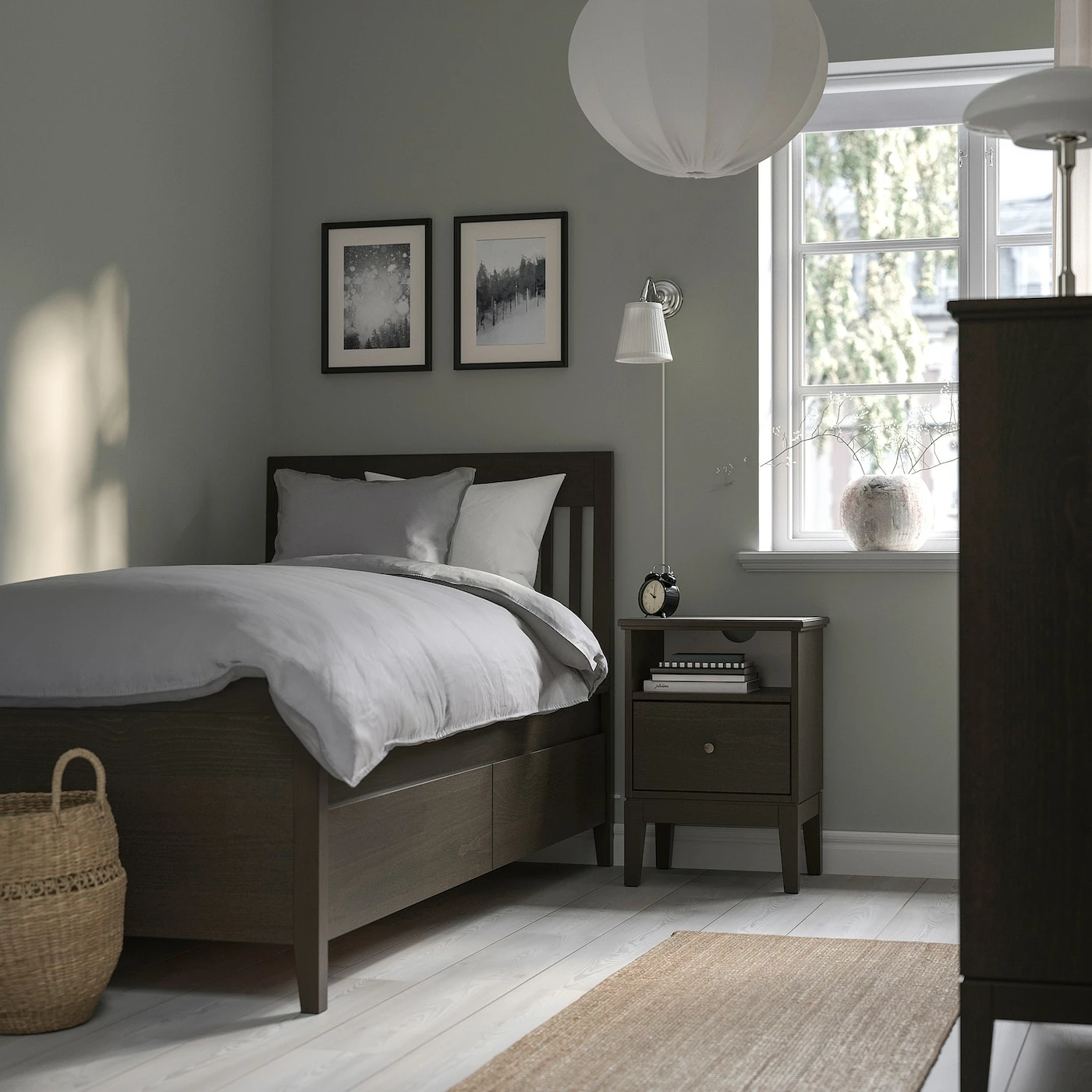 IKEA IDANÄS Bed Frame With Storage White/Luröy Full/Double - Image 2