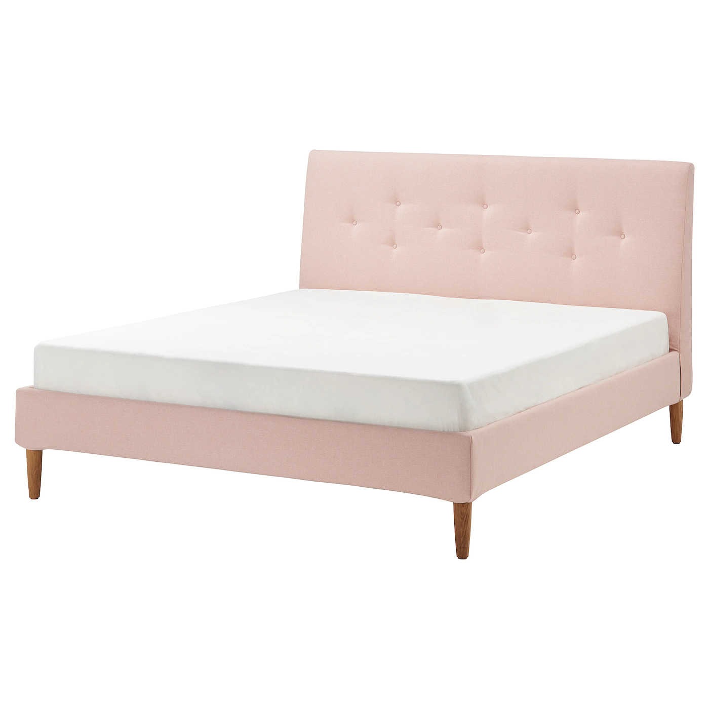 IKEA IDANÄS Upholstered Bed Frame Gunnared Pale Pink King