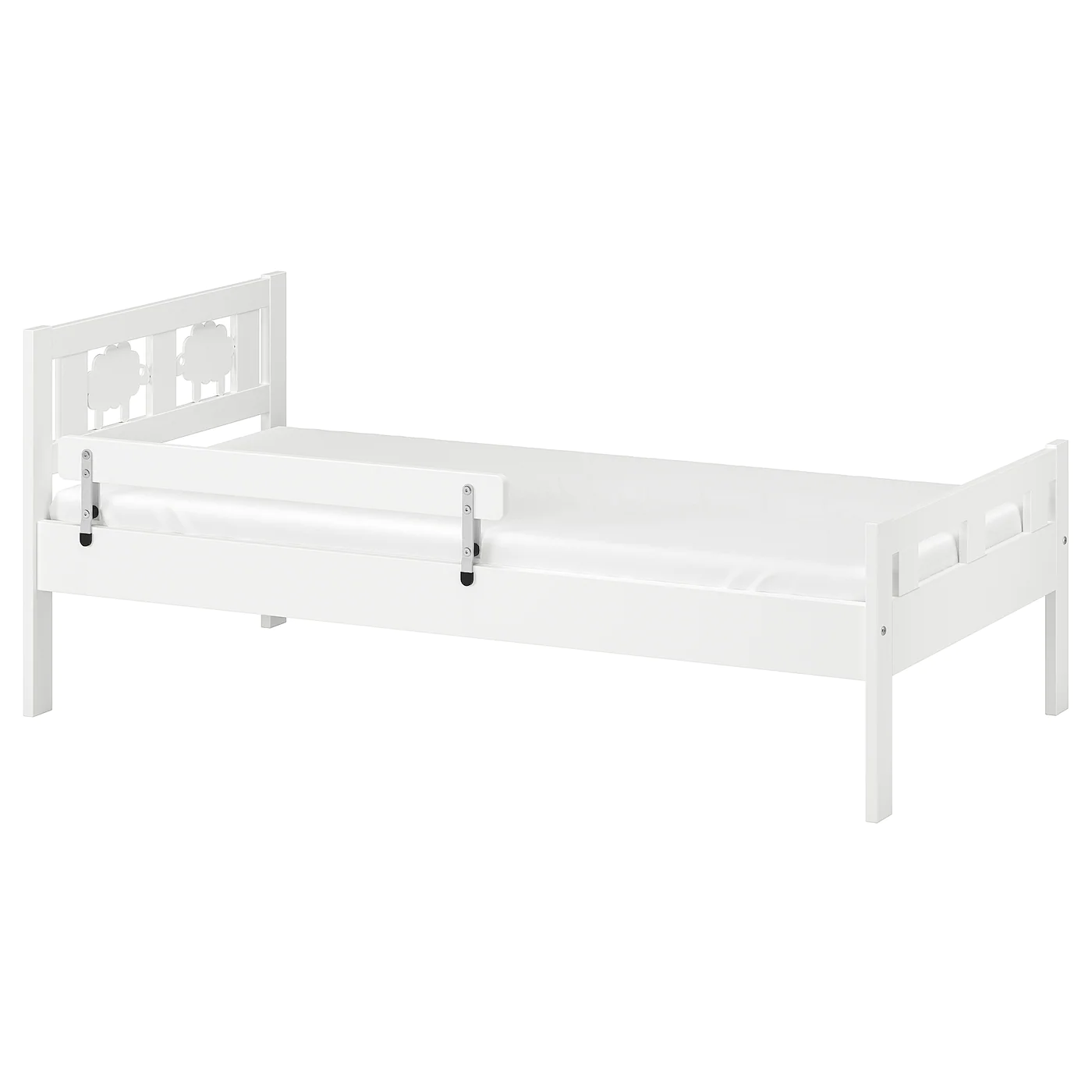 IKEA KRITTER Bed Frame With Slatted Bed Base White 27 1/2x63 "