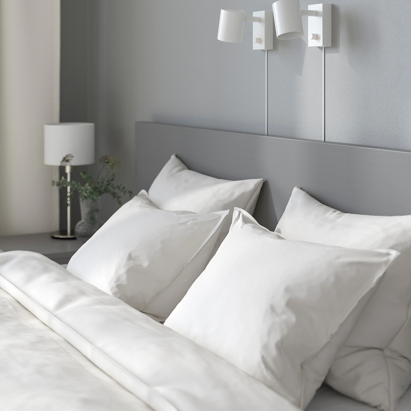 IKEA MALM Bed Frame, High Gray Stained/Luröy King - Image 4