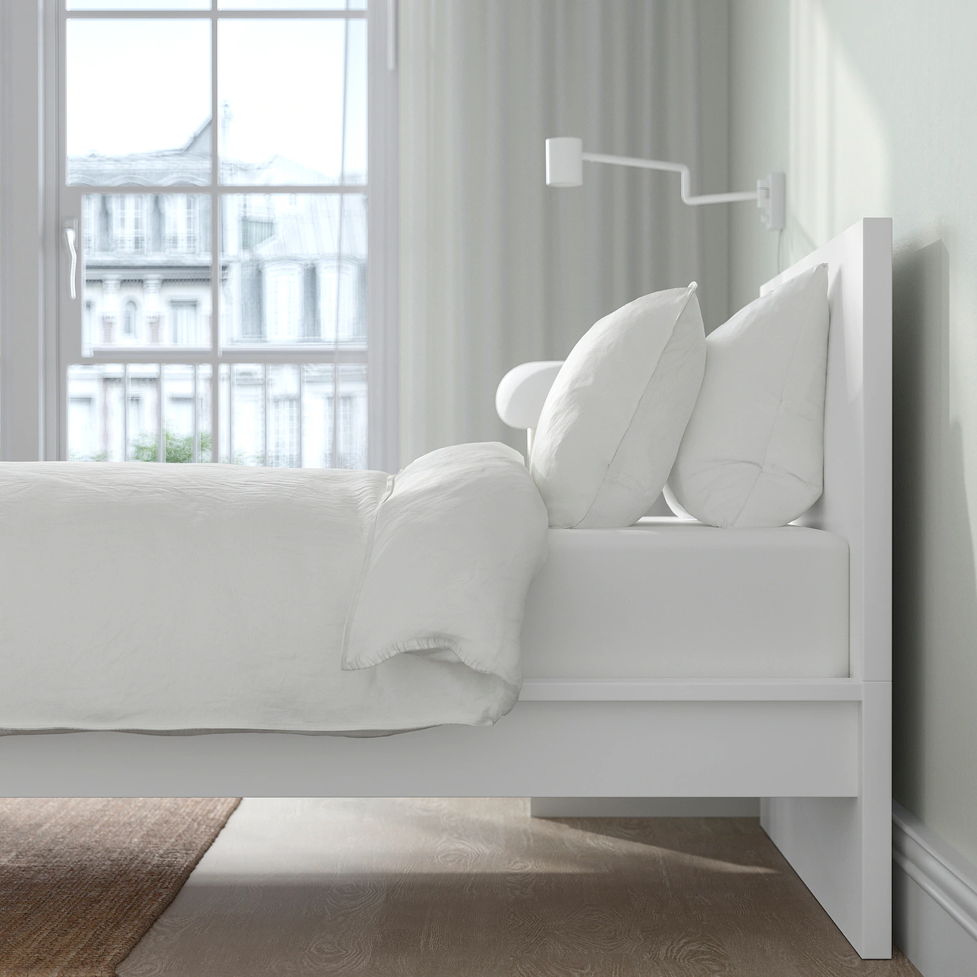 IKEA MALM Bed Frame, High White/Lönset Twin - Image 4