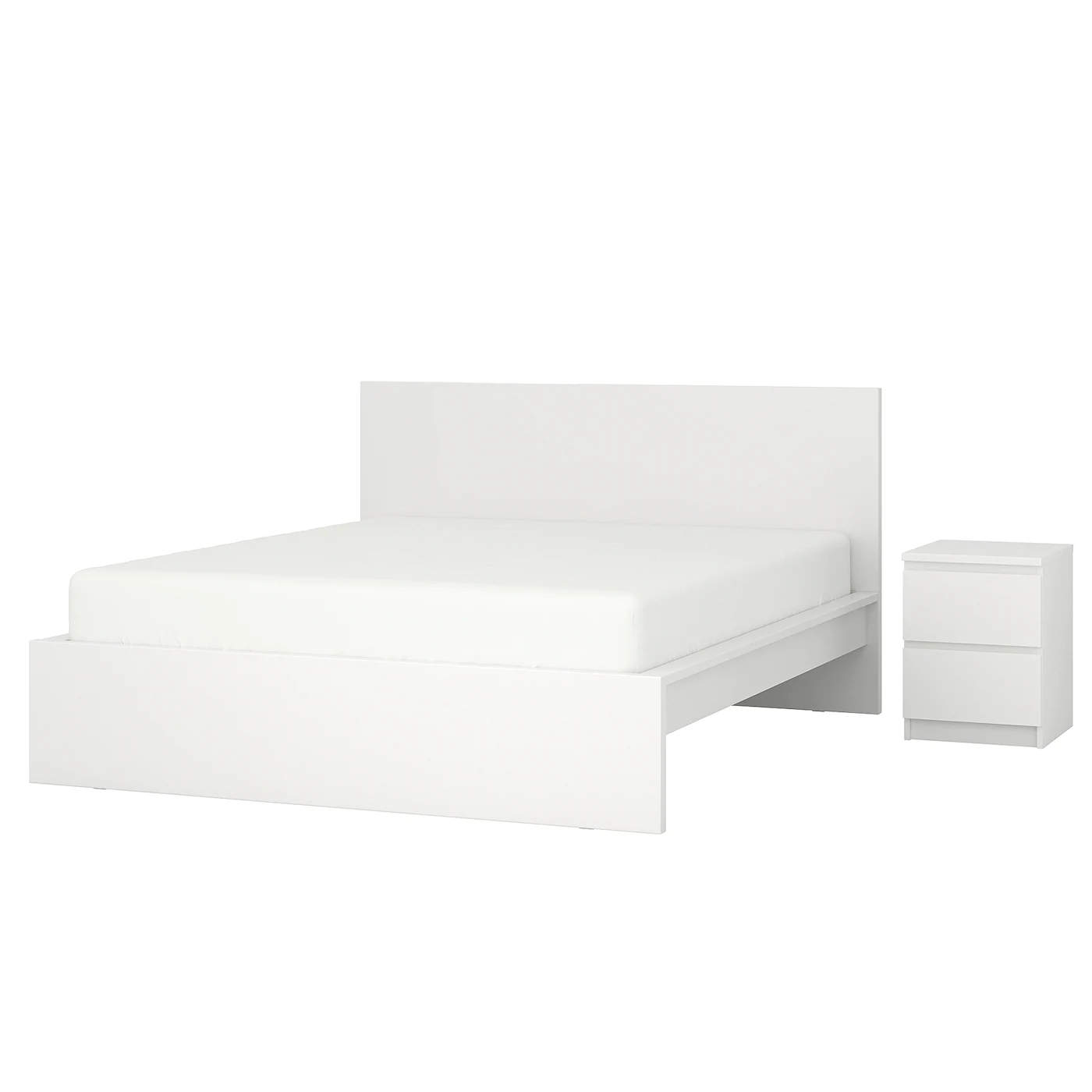 IKEA MALM Bedroom Furniture, Set Of 2 White King