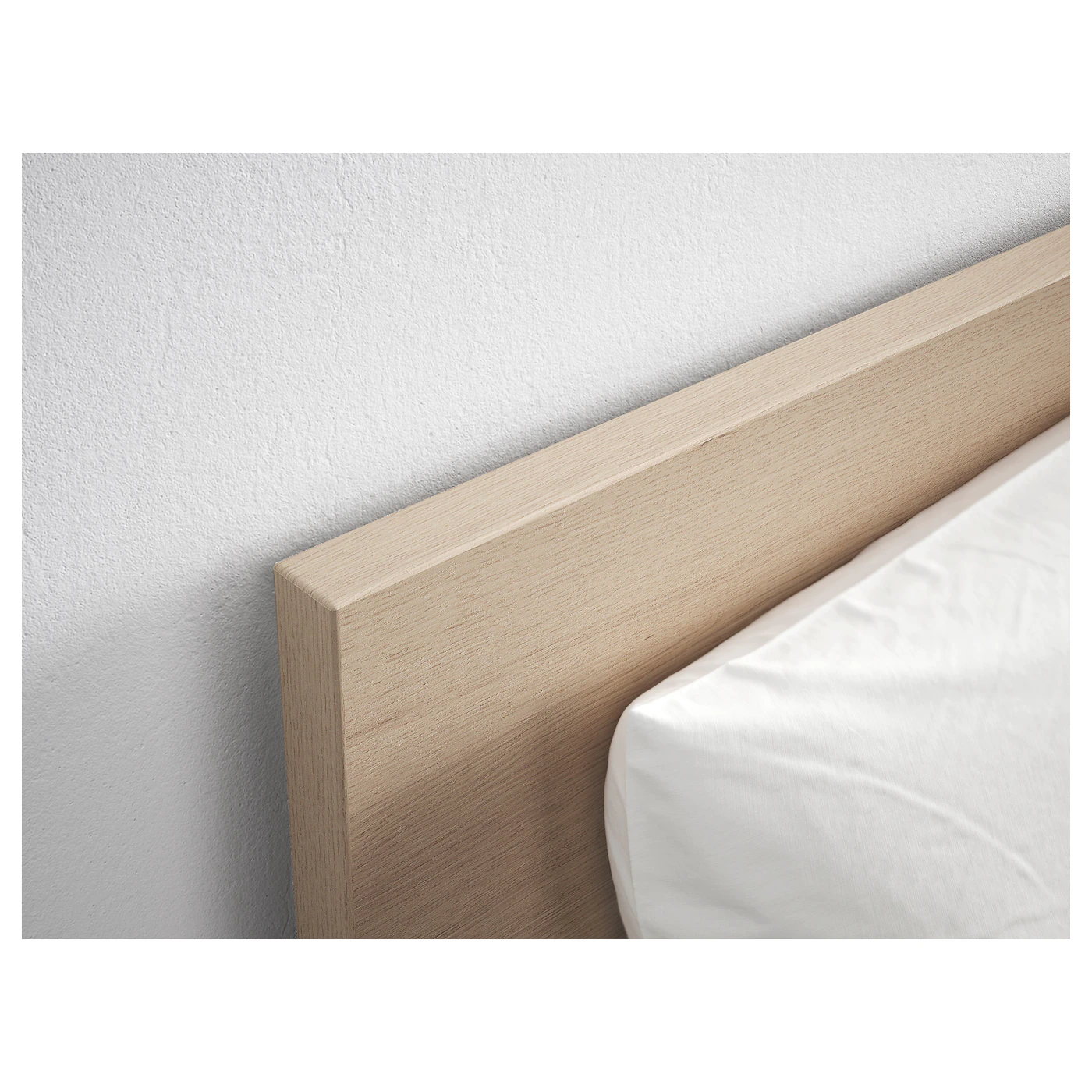 IKEA MALM High Bed Frame/4 Storage Boxes White Stained Oak Veneer/Luröy King - Image 8