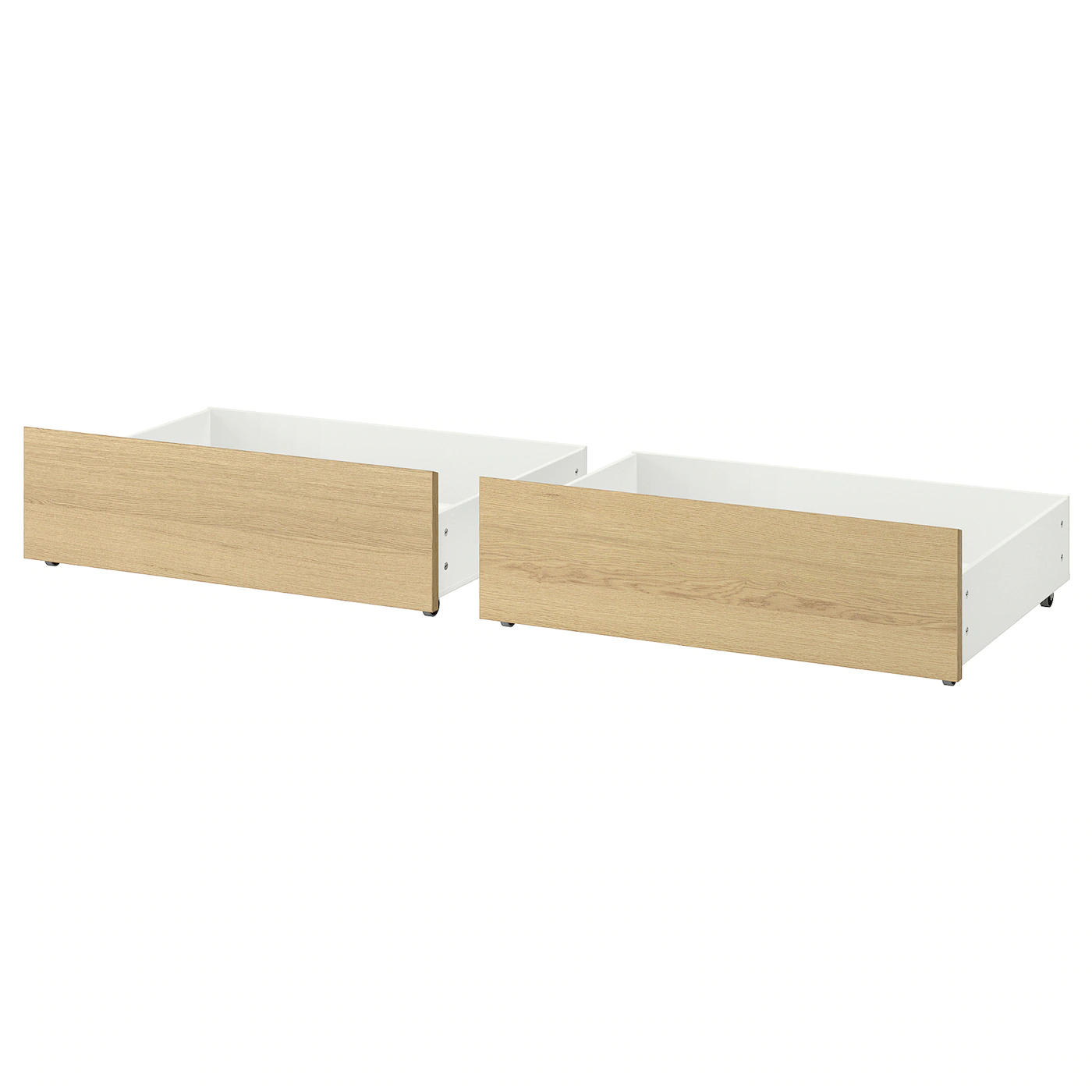 IKEA MALM Underbed Storage Box For High Bed White Stained Oak Veneer Queen/King