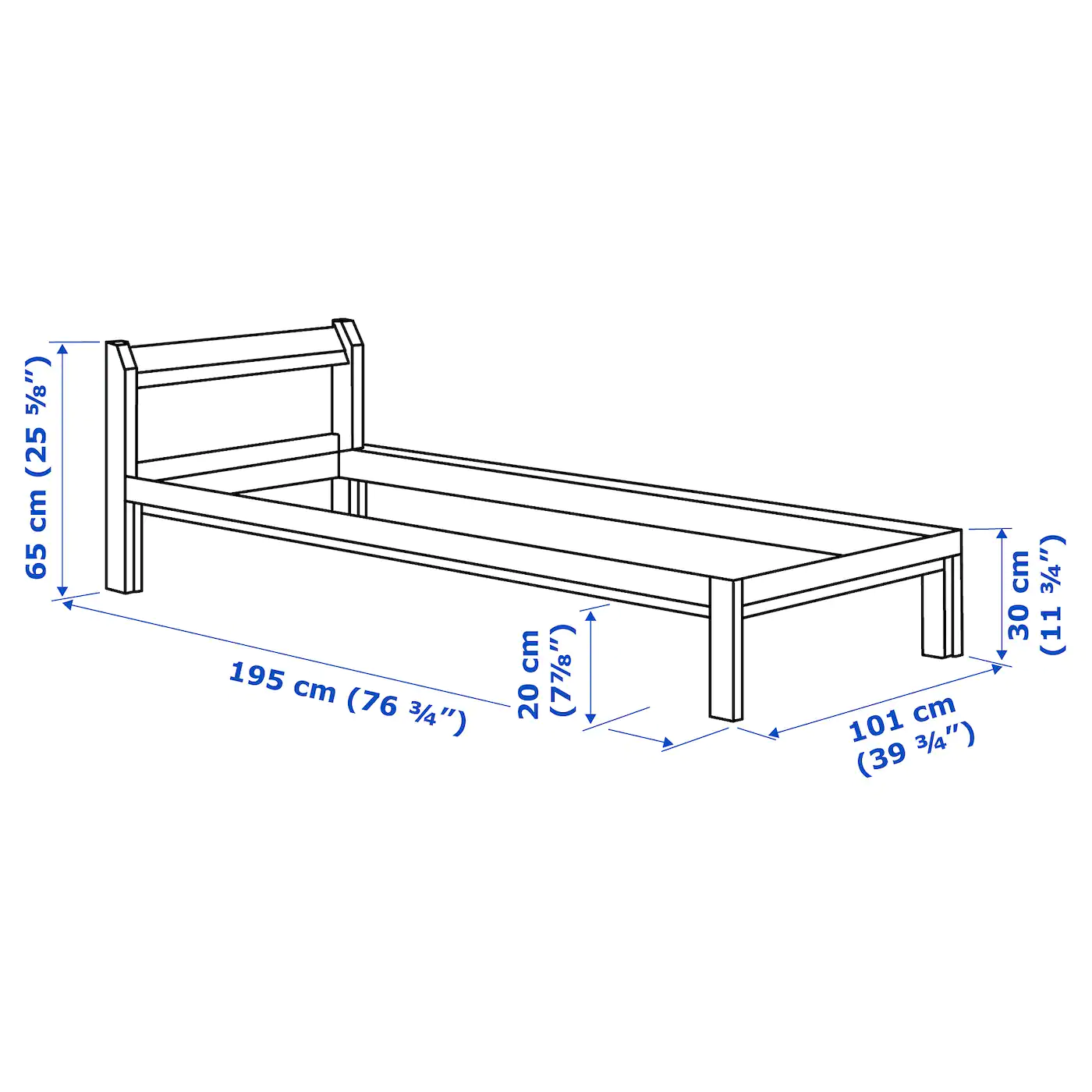 IKEA NEIDEN Bed Frame Pine/Luröy Twin - Image 8
