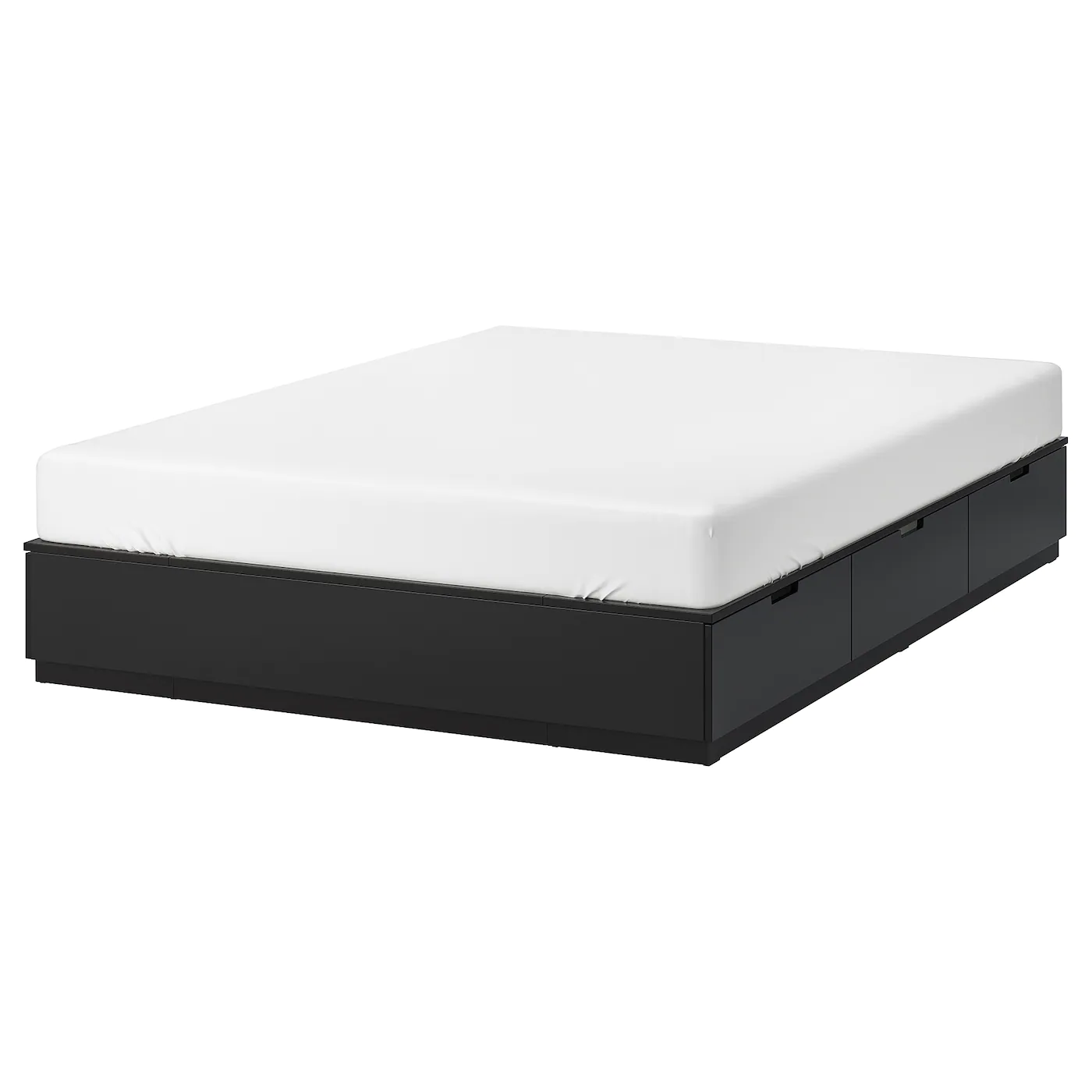 IKEA NORDLI Bed Frame With Storage Anthracite Queen