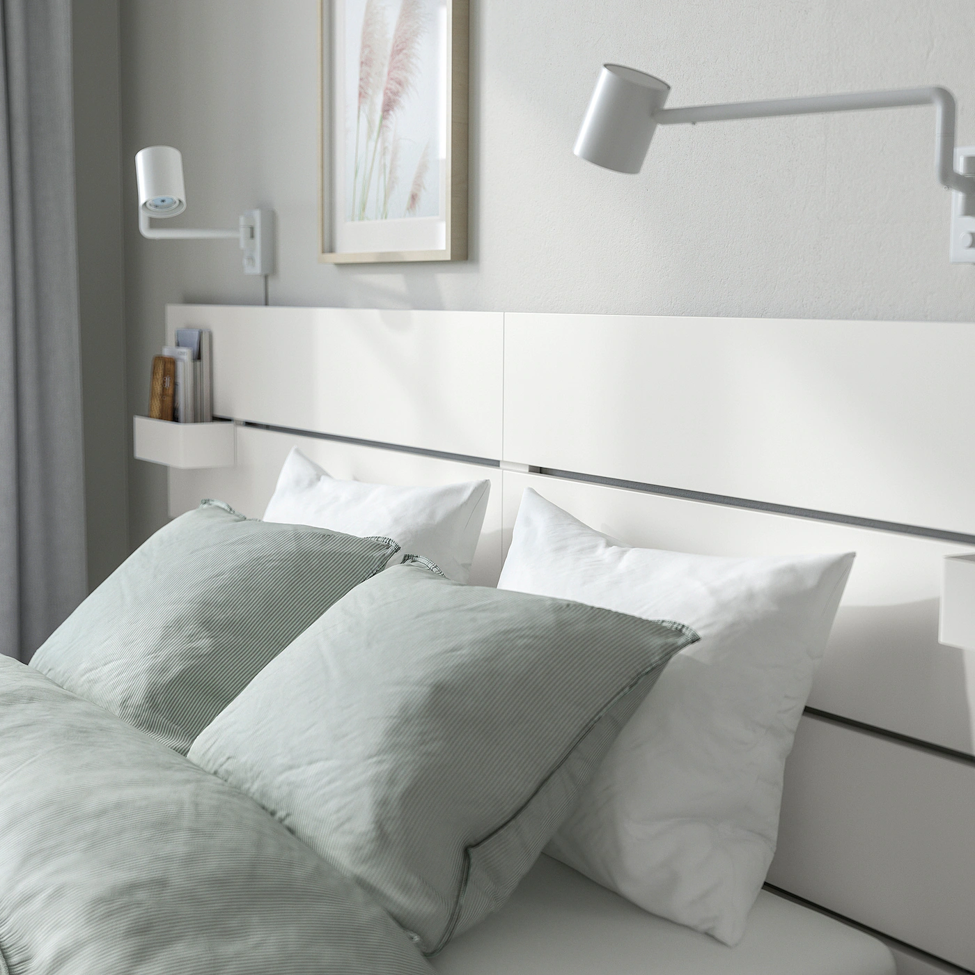 IKEA NORDLI Bed With Headboard And Storage White Queen - Image 6